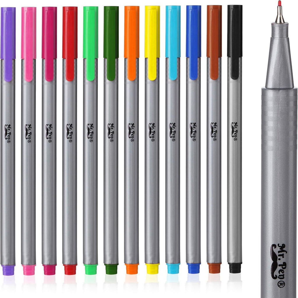 Fineliner Pens, 12 Pack, Pens Fine Point, Colored Pens, Journal Pen, Bible Journaling Pen, Journals Supplies