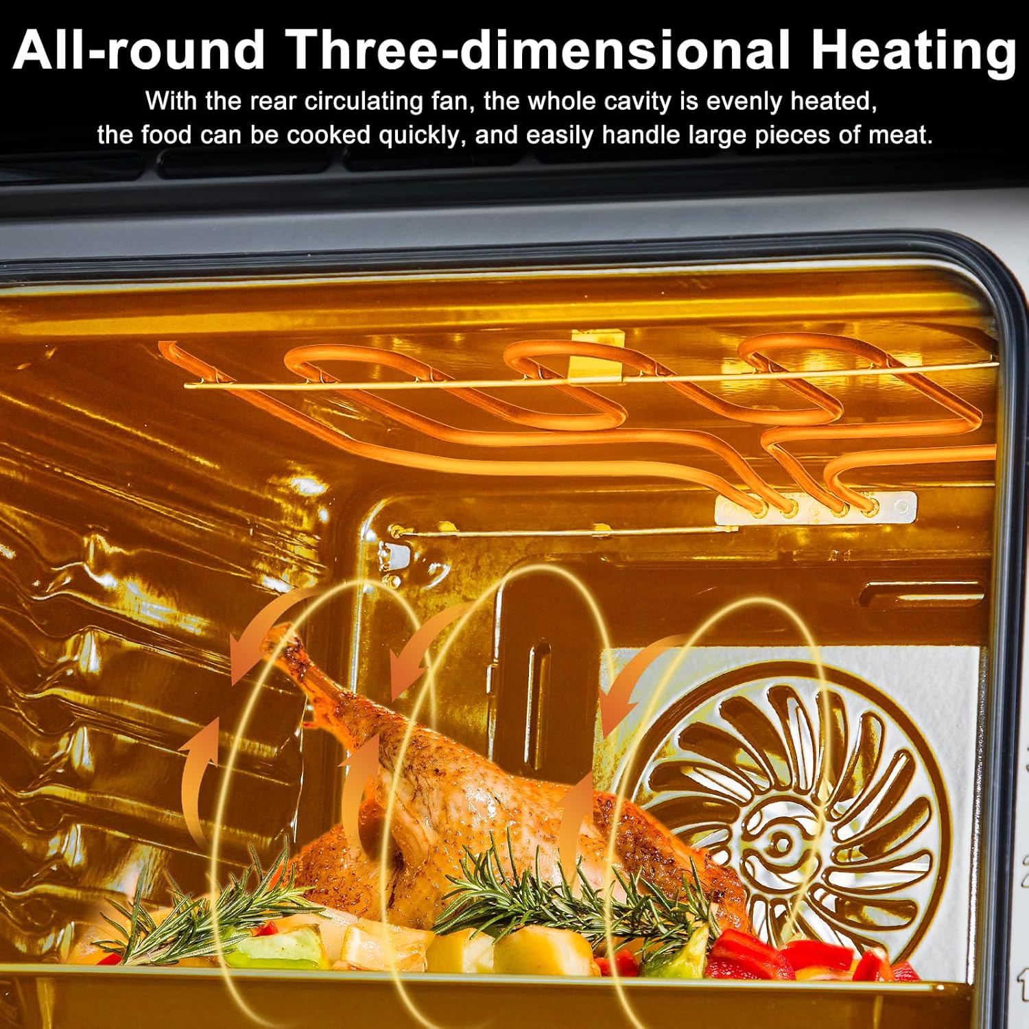 GarveeHom Singl Wal Ove 2 i Built-i Electri Oven wit Functions,Double-Laye Glas Door 3000W 240V 2.5Cu. Convectio Wal Ove i Stainles Stee fo Efficien Kitchen
