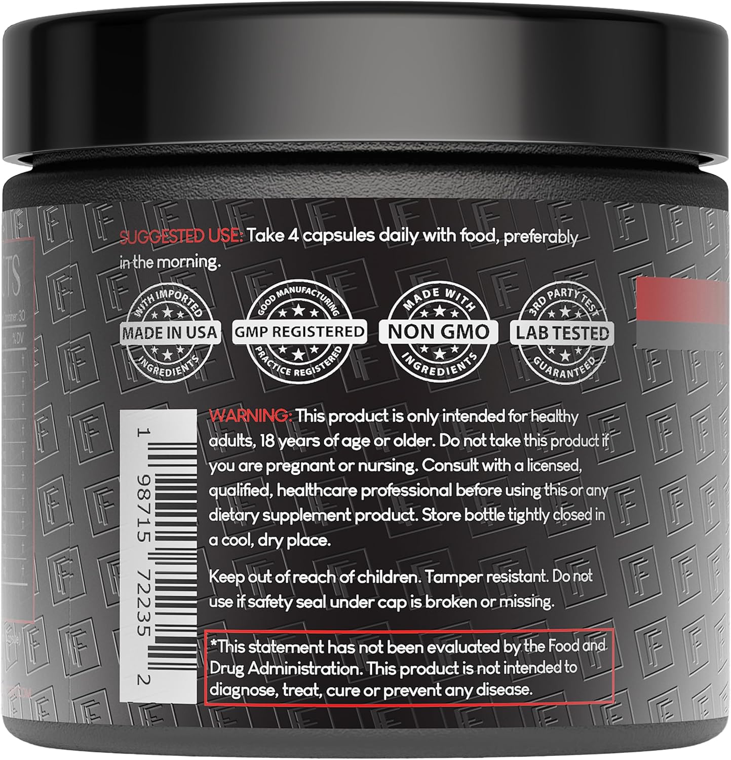 Formulatio Factor Hear o Steel 10-in- Metaboli Maximize Nitri Oxid Supplement Bloo Pressur Support Arginine Citrullin Natura Pre-Workout Energ Managemen 12 Count