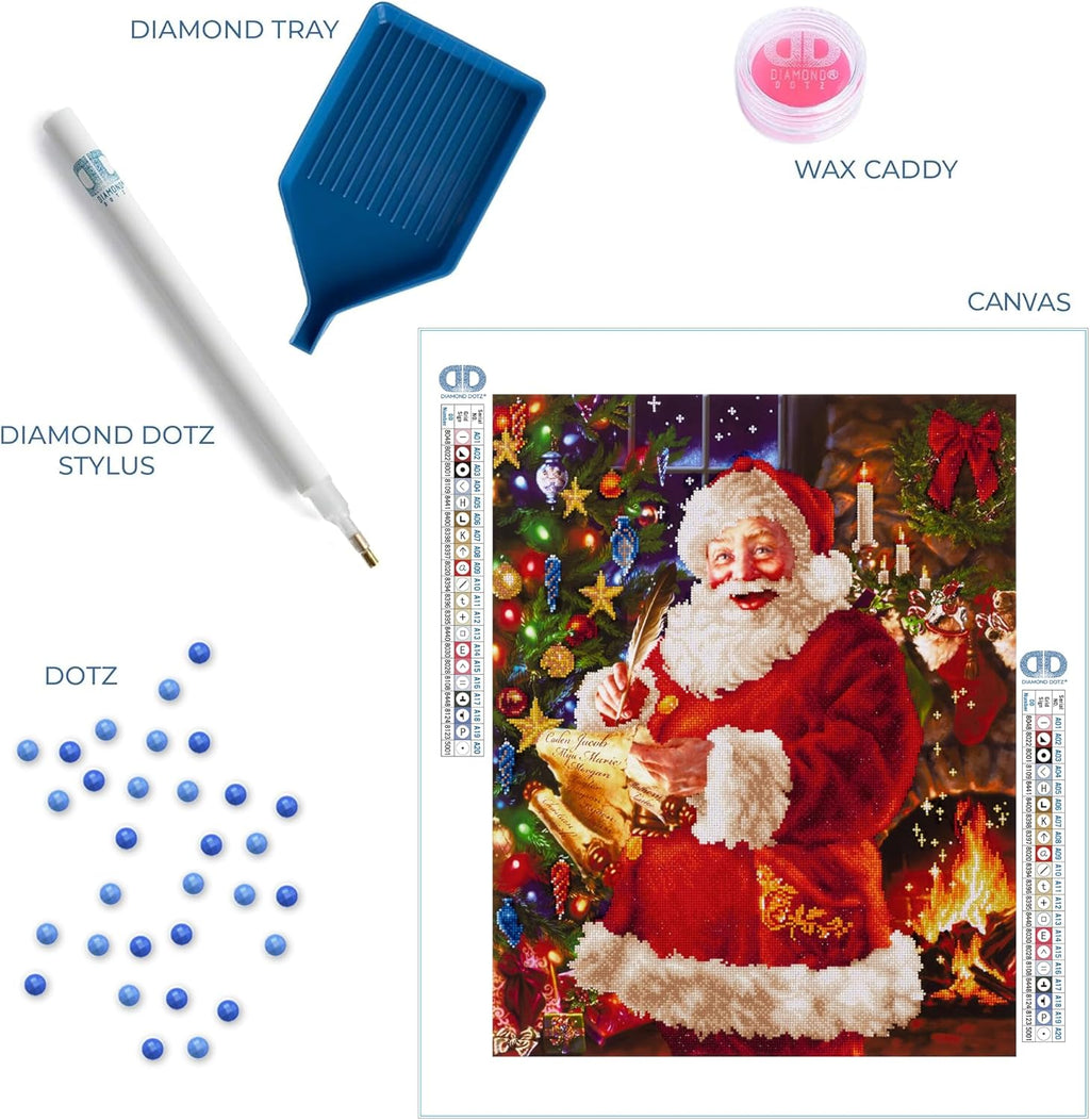 DIAMON DOT Santa' Lis Diamon Paintin Kit fo Adult Diamon Ar Kit Relaxin Creativ Craf Ki wit Dot Gems