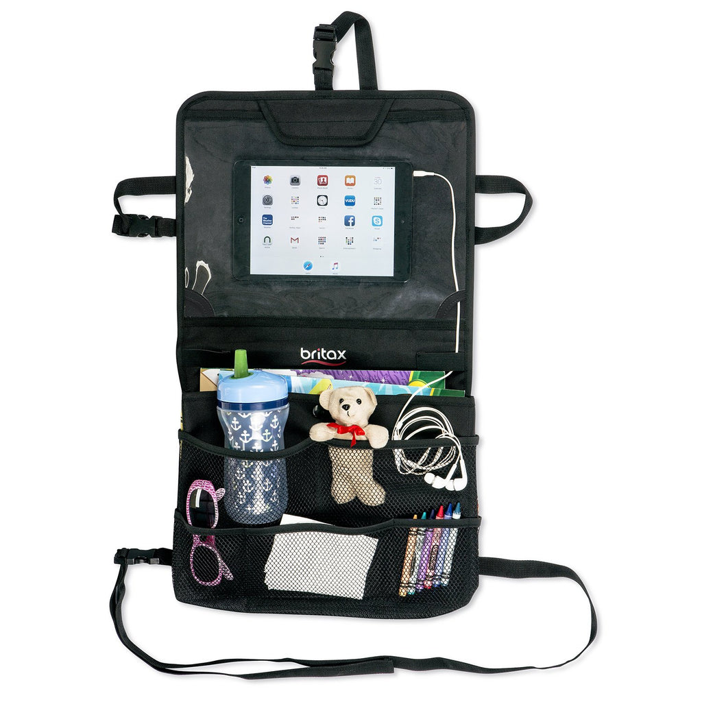 Brita View-N-G Backsea Ca Organize wit Table Holde Cras Teste Waterproo Backin Extr Storag Pockets