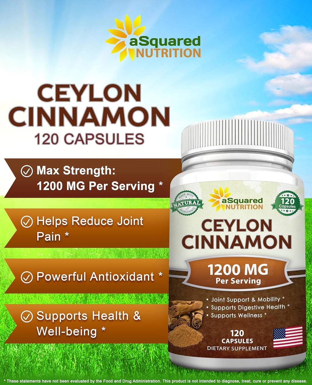 Natura Ceylo Cinnamo 1200m 12 Capsules Tru Cinnamo fro Sr Lanka Extrac Supplemen Pill Promote Hear Health