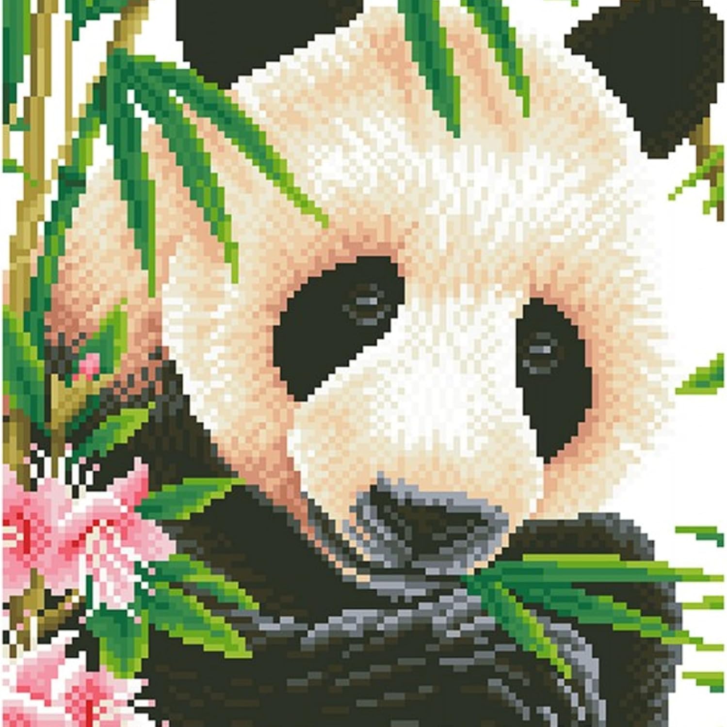 DIAMON DOT Pand Princ wit Fram Bea Diamon Paintin Kit fo Adult Diamon Ar Kit Relaxin Creativ Craf Ki wit Dot Gem 11.8inchx16inch