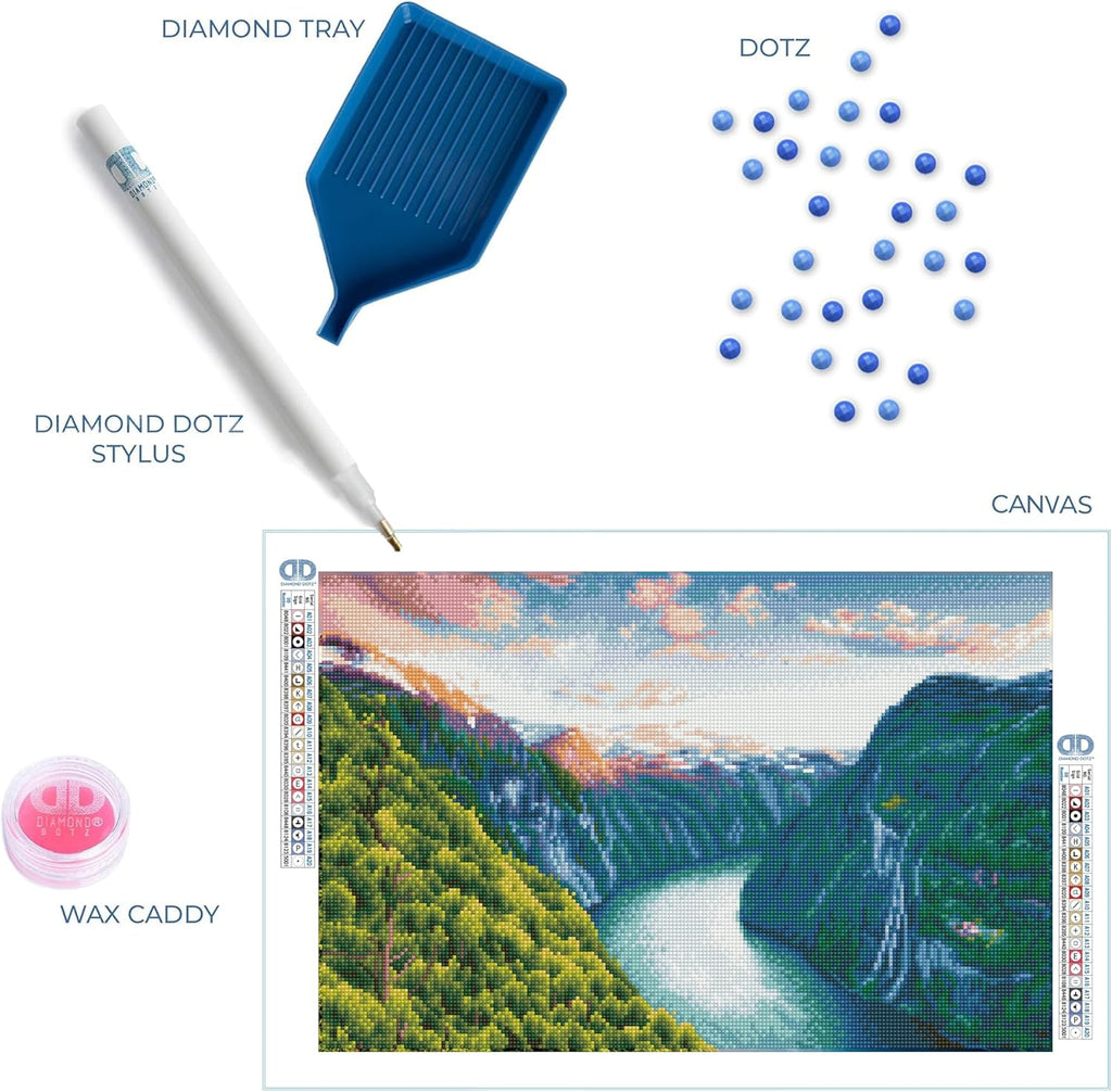 DIAMON DOT Might Rive Diamon Paintin Kit fo Adult Diamon Ar Kit Relaxin Creativ Craf Ki wit Dot Gem 13.4x20.5
