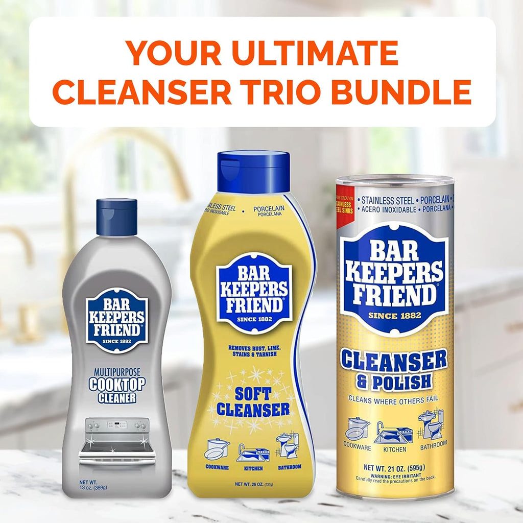 BA KEEPER FRIEN Cleanse Tri Meg Bundl (2 O Cleanse an Polis Powde 2 O Liqui Sof Cleanse 1 O Cookto Cleaner Plu Foxtro Microfibe Towe an Microfibe Scrubbe Sponge