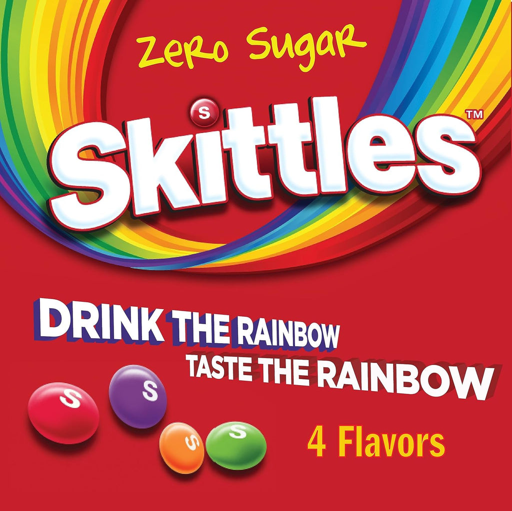 SINGLE T GO Skittle Variet Pack Waterto Powdere Drin Mix Zer Sugar Lo Calorie Include Flavors Gree Apple Strawberry Grape Orange Bo (3 Singl Servings)