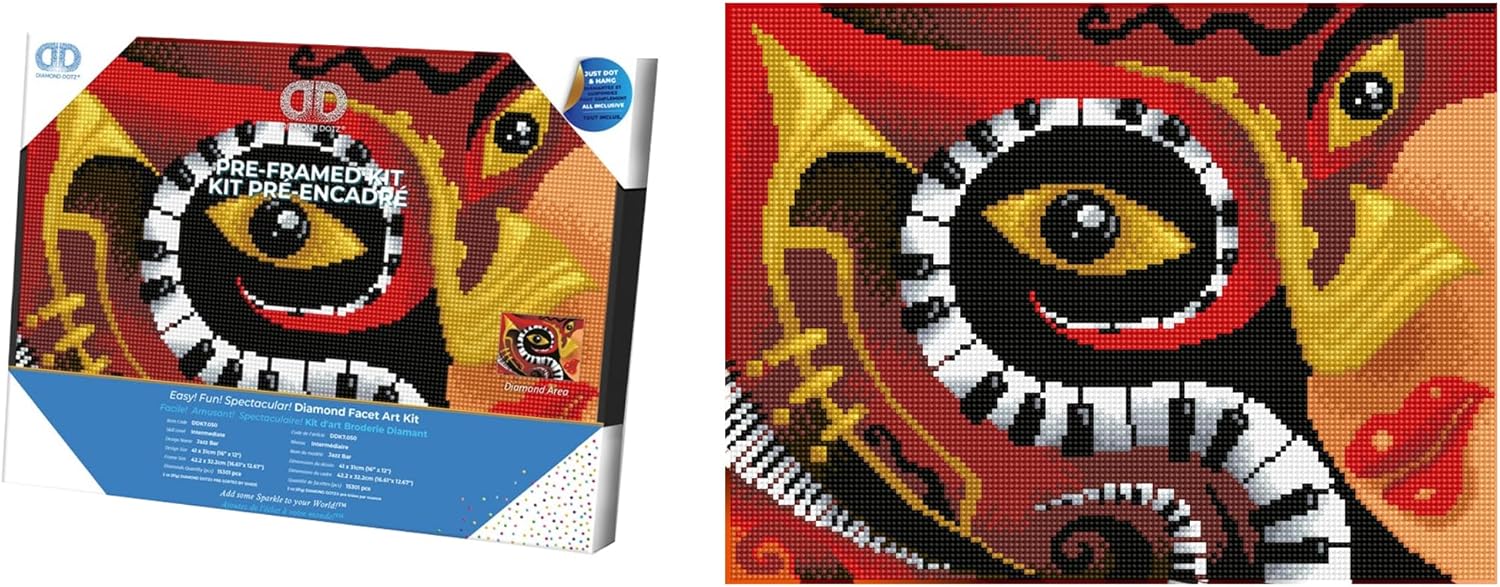 DIAMON DOT Jaz Ba wit Fram Musi Diamon Paintin Kit fo Adult Diamon Ar Kit Relaxin Creativ Craf Ki wit Dot Gem 12inchx16inch