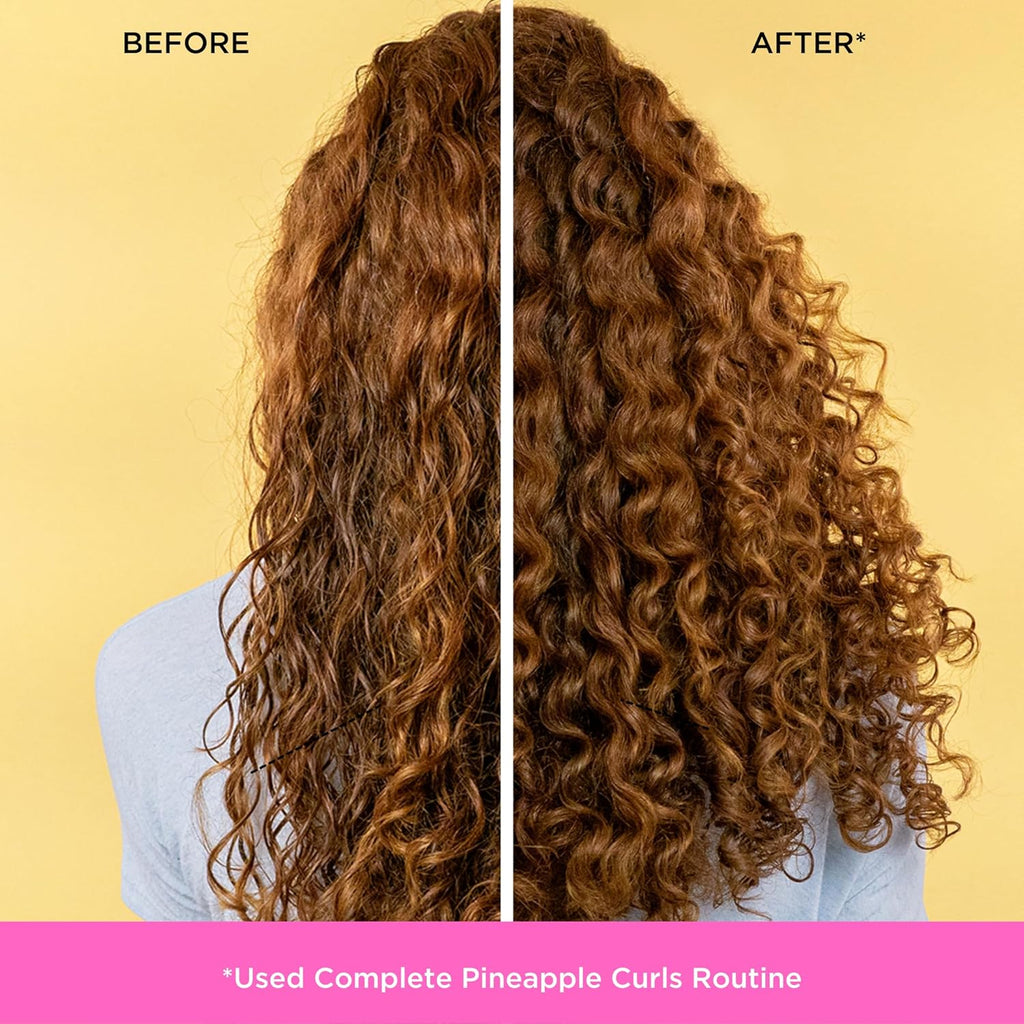 Pacifica Pineapple Swirl Curl Defining Cream ¨C Curl Cream for Curly Hair, Curly Hair Products with Coconut Oil and Hyaluronic Acid, Styling for Bouncy Waves Without Crunch - 4 Oz