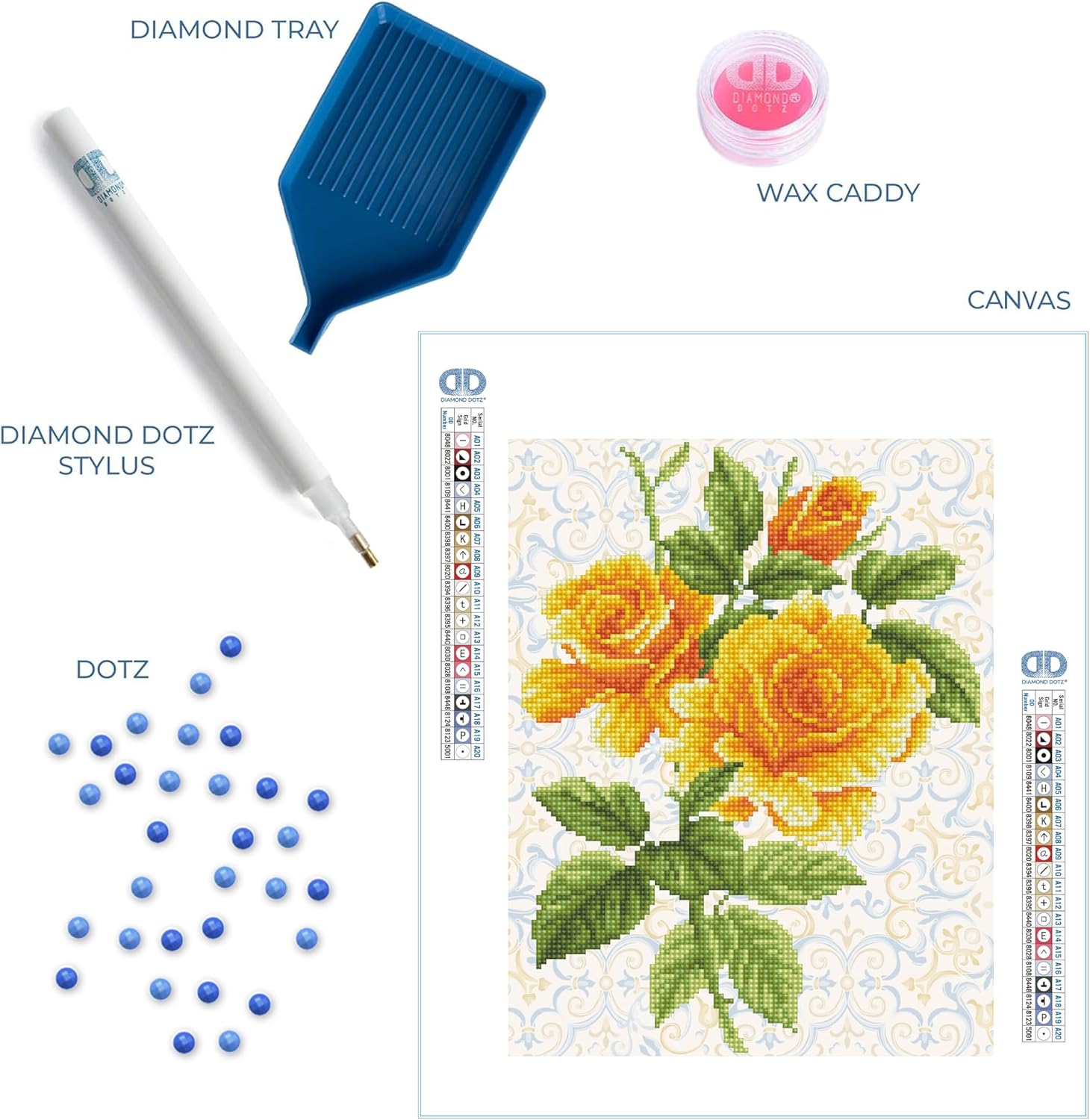 DIAMON DOT Yello Ros Bouque Diamon Paintin Kit fo Adult Diamon Ar Kit Relaxin Creativ Craf Ki wit Dot Gem 14.2x11