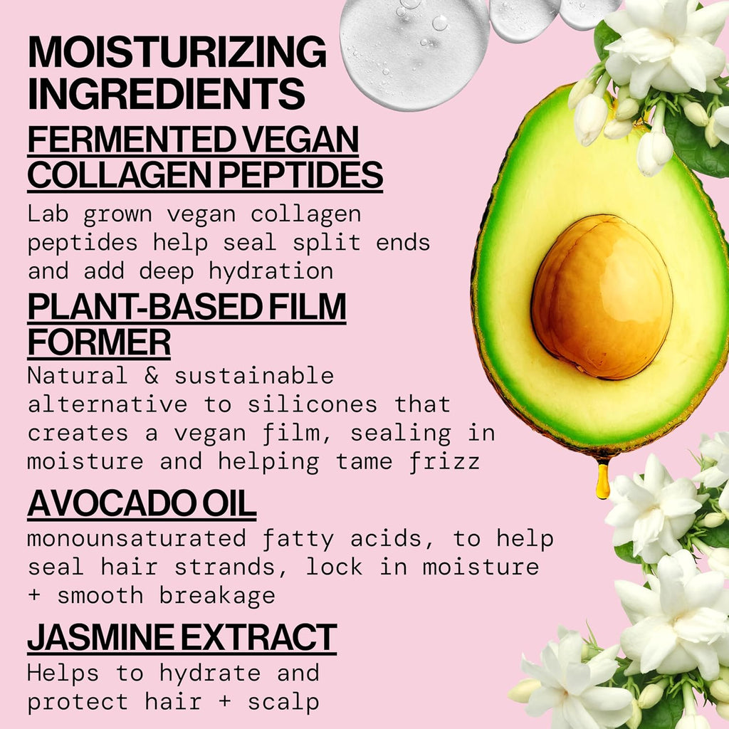 Pacific Hai Conditione Vega Collage Hydrating Haircare Avocad Oil Vitami B5 Ad an Restor Shine Fo Dr an Damage Hair Sulfat an Silicon Free Hai Care f o ( Count)