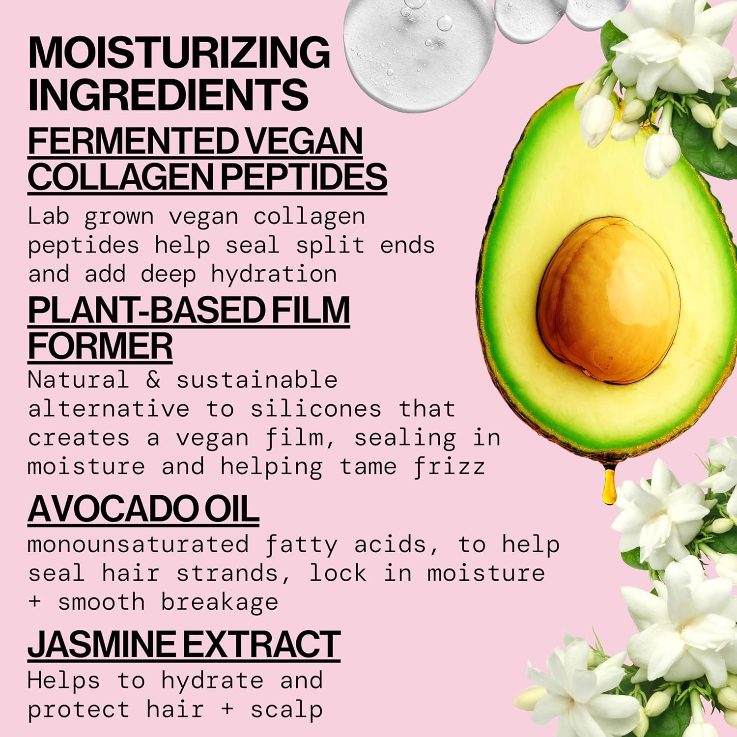 Pacific Hai Conditione Vega Collage Hydrating Haircare Avocad Oil Vitami B5 Ad an Restor Shine Fo Dr an Damage Hair Sulfat an Silicon Free Hai Care f o ( Count)