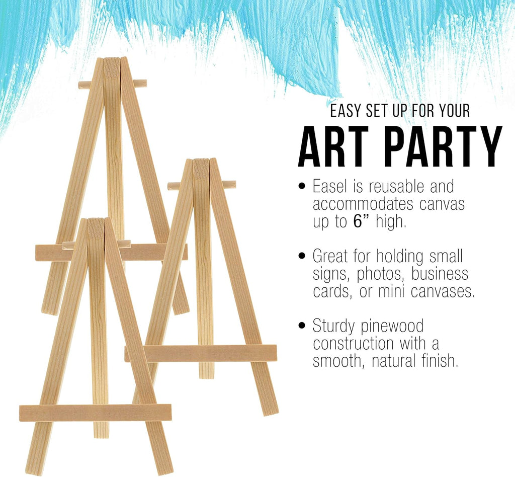 U.S Ar Suppl 8inc Hig Smal Natura Woode Ease ( Pack) A-Fram Canva Stan Tripod Smal Paintin Easel Tableto Ease fo Painting Canvases Studen Crafts Even Sign Photos
