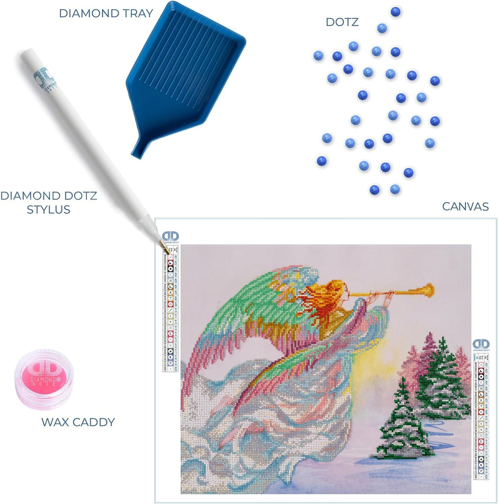 DIAMON DOT a Hom Angeli Messenger Partia Drill Roun Dotz Diamon Paintin Kits Diamon Paintin Angels Angel Diamon Painting Diamon Art 20inchx16inch