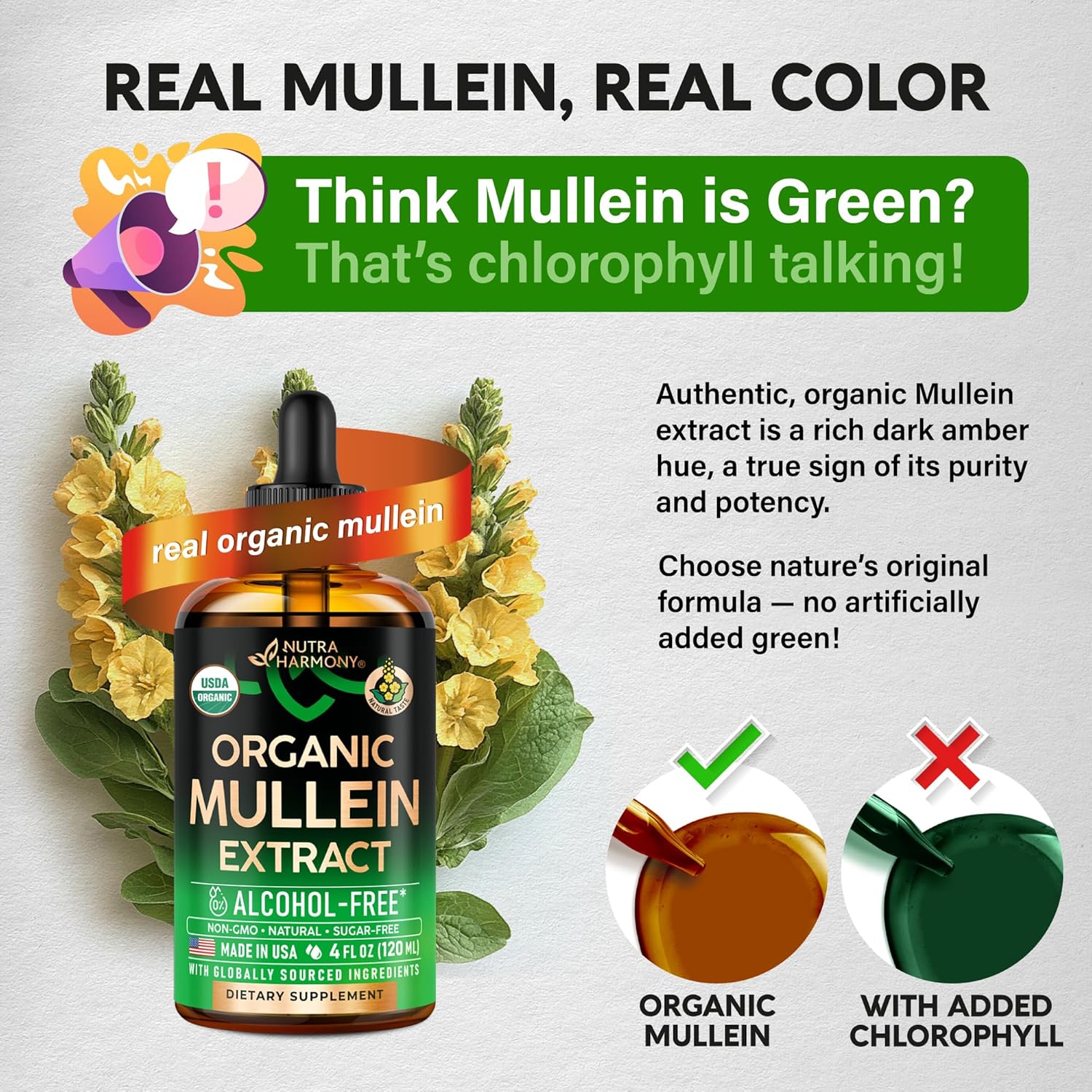 Mullein Drops for Lungs - USDA Organic Liquid - Mullein Leaf Extract Supplement - Made in USA - Lung Bronchial Cleanse for Smokers - Respiratory Health Support - As Tincture, Tea, Pills - Pack of 2