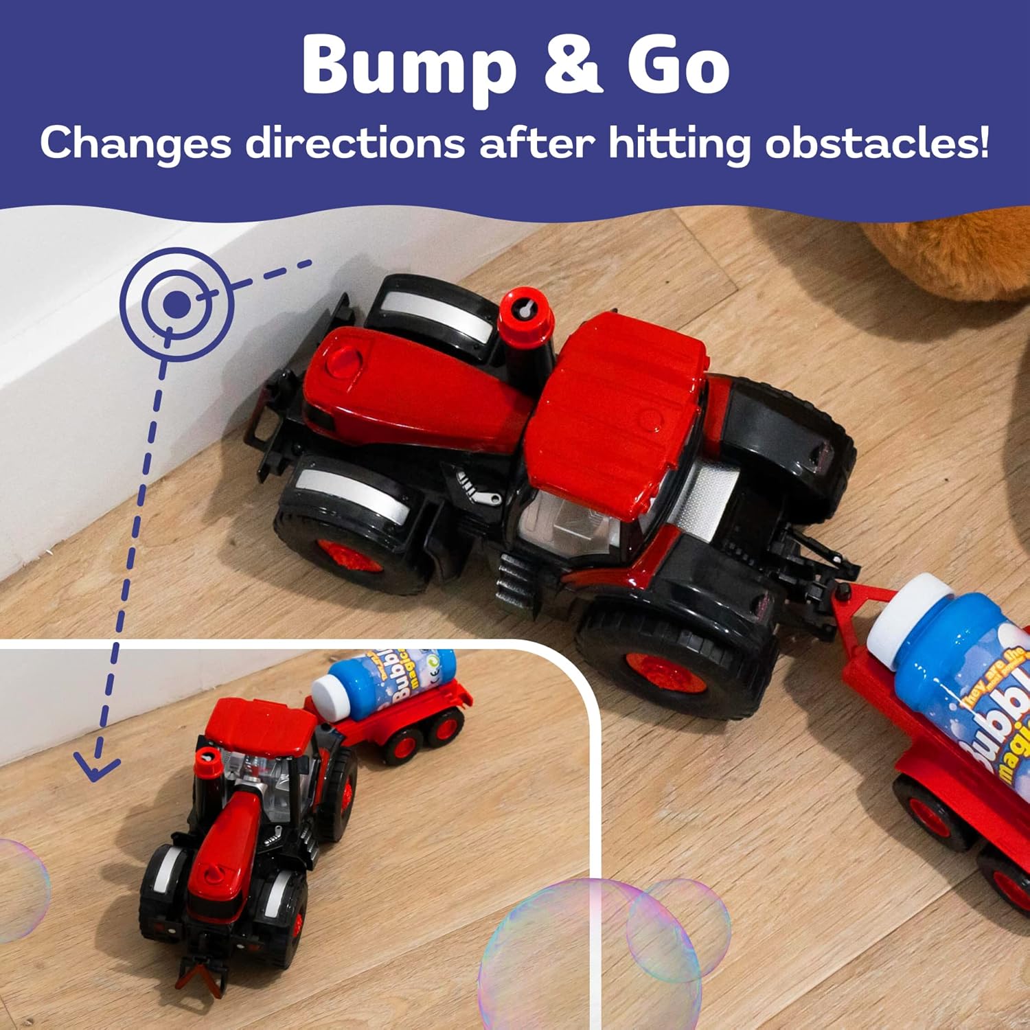 Prexte Bum G Bubbl Blowin Far Tracto To Truc wit Lights Sounds an Actio fo Toddler Bubbl Solutio Include wit To Tractor Kid Tracto Toy fo Yea Ol Bo t 3 Year Old