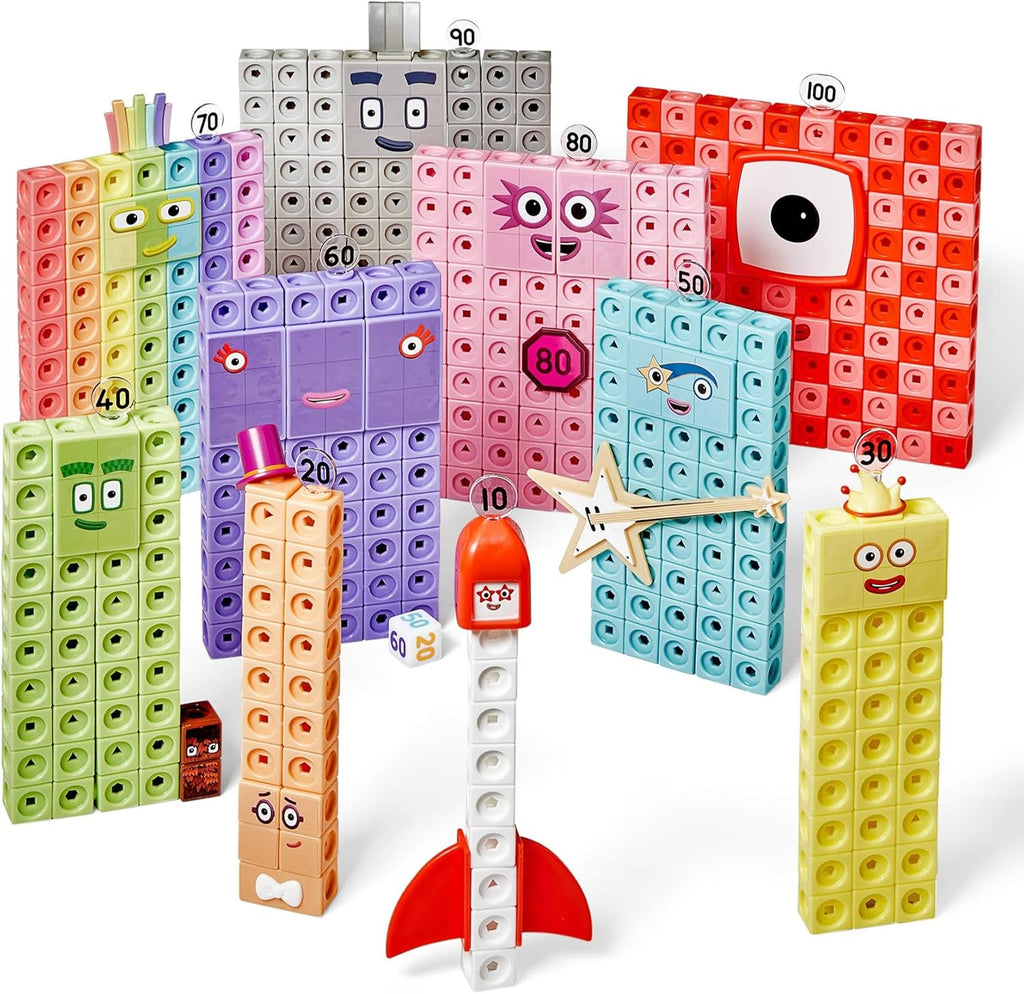 hand2min Numberblock Heroe wit Zeroe MathLin Cube Activit Set Preschoo Learnin Activities Mat Manipulative Kindergarten Countin Blocks Numbe Linkin Cubes Kid Educationa Toys