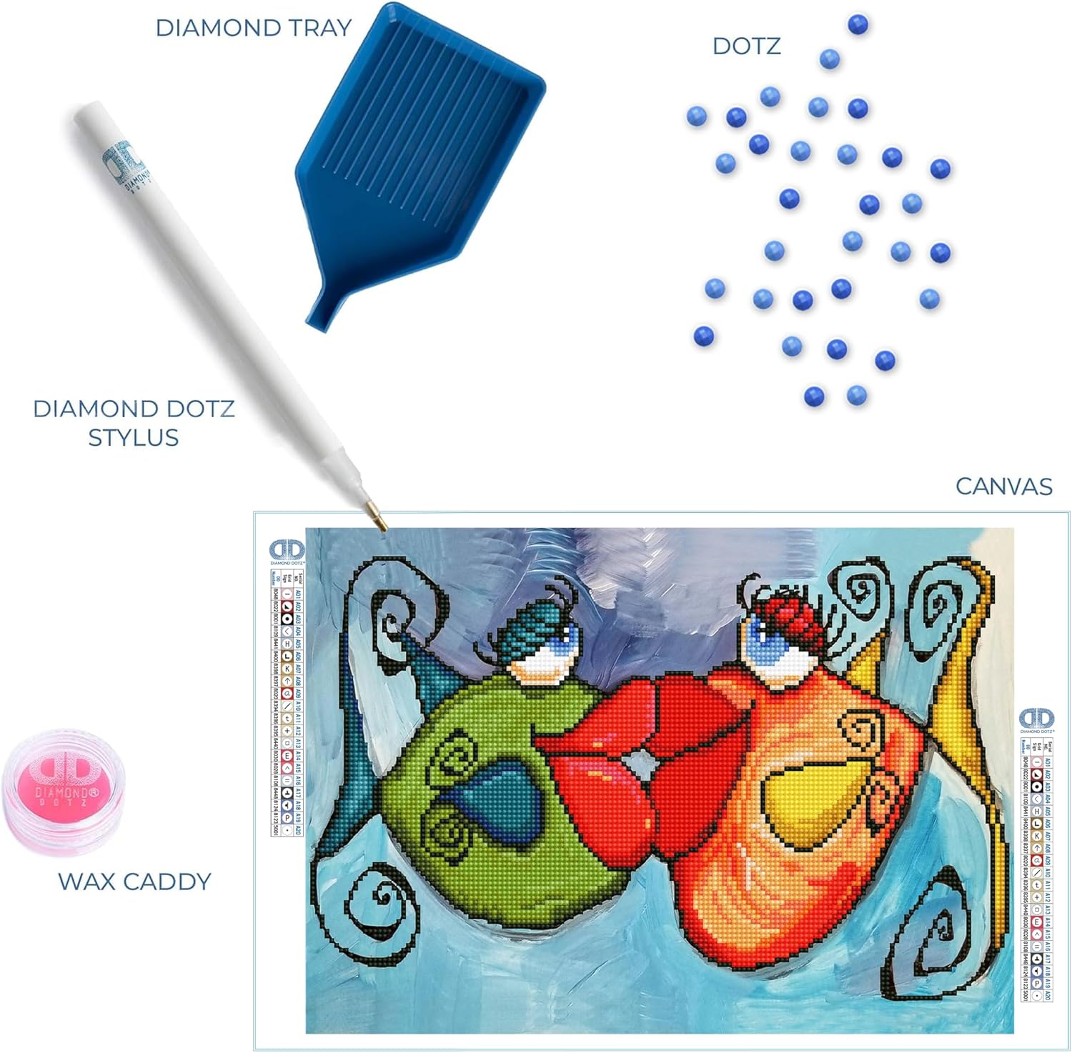 DIAMON DOT Fish Kiss Fis Diamon Paintin Kit fo Adult Diamon Ar Kit Relaxin Creativ Craf Ki wit Dot Gem 11.8inchx16.5inch