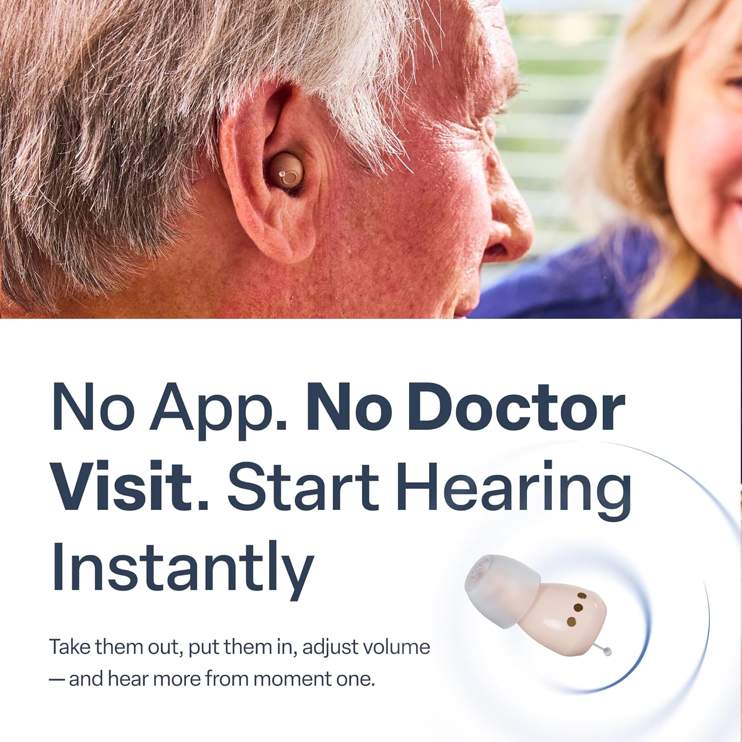 Audie Ato On OT Hearin Aid Wireless Rechargeable an Comfortabl Clea Soun i Small Discree Desig fo Senior Adult wit Hearin Loss