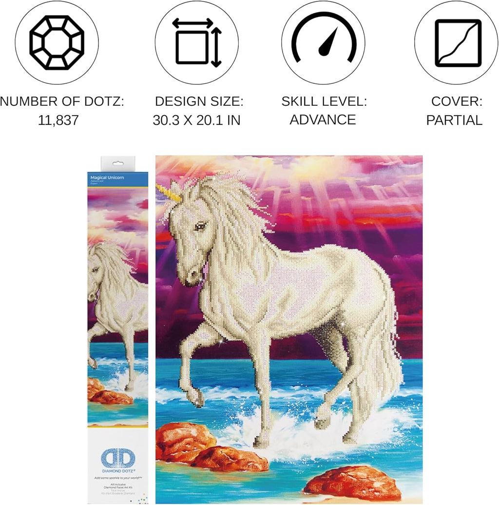 DIAMON DOT Magica Unicor Mystica Diamon Paintin Kit fo Adult Diamon Ar Kit Relaxin Creativ Craf Ki wit Dot Gem 30.3inchx20.1inch