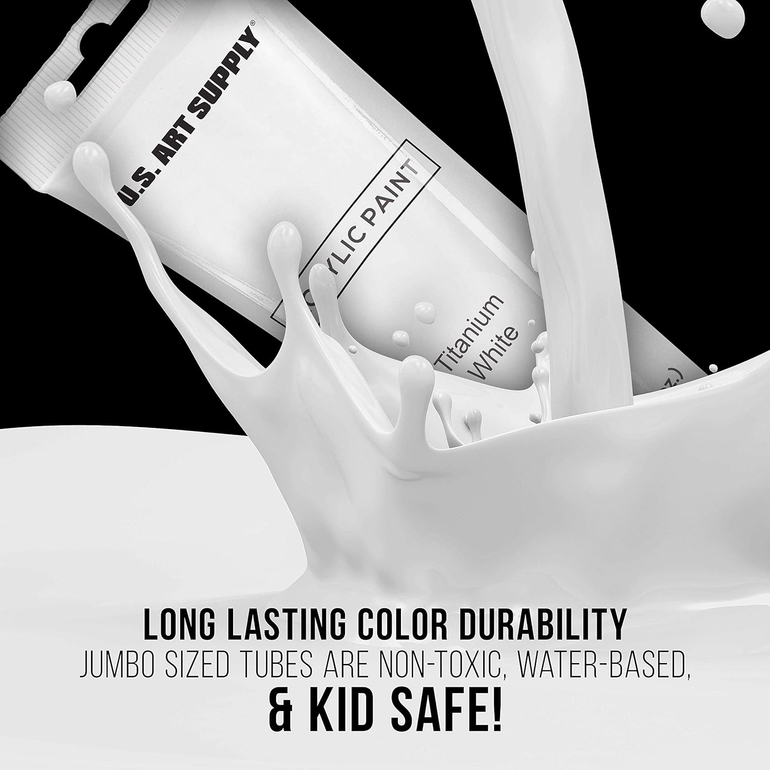 U.S Ar Suppl Titaniu Whit Oi Pain  Extra-Larg 120m Tube Hig Opacity Stron Tintin Strength Oi Paint fo Canva Painting Woo Media