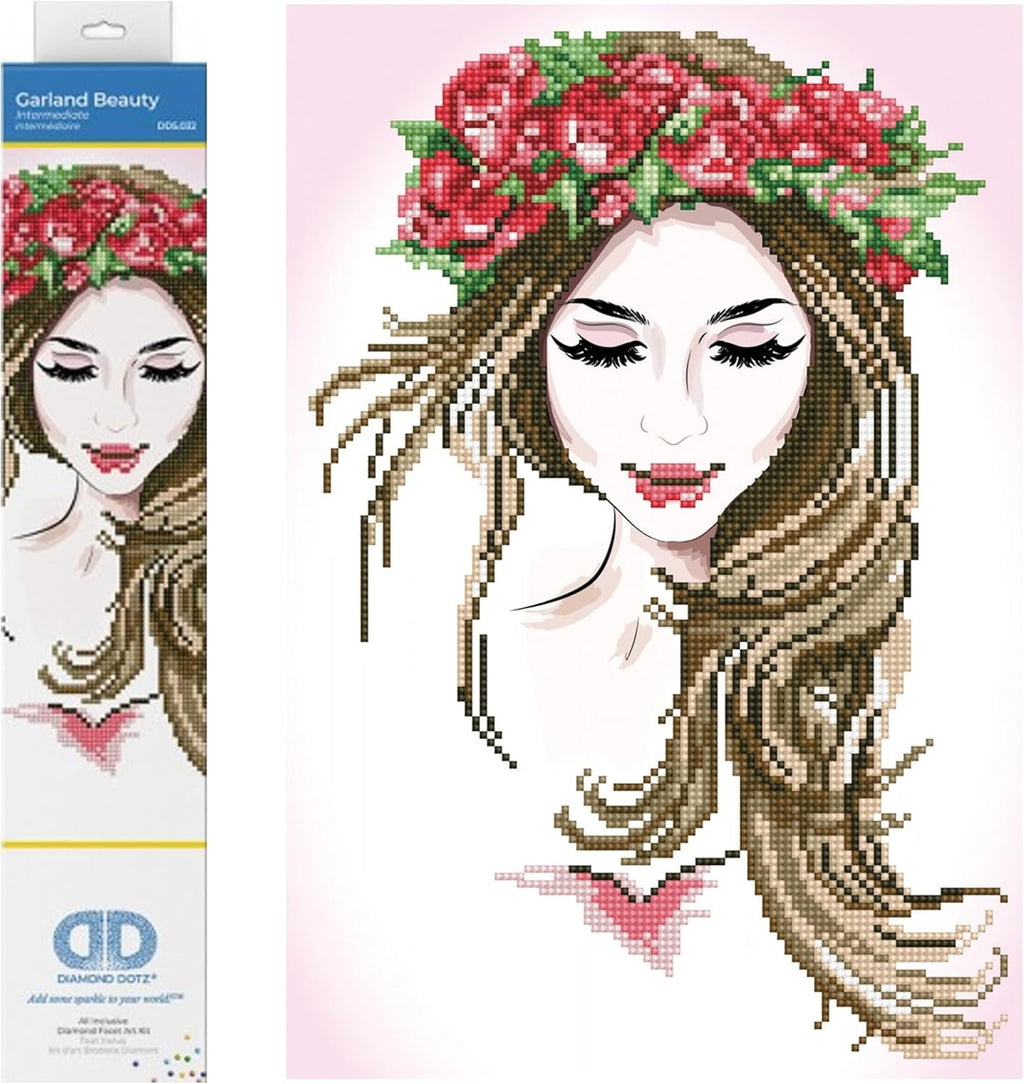 DIAMON DOT Garlan Beaut Diamon Paintin Kit fo Adult Diamon Ar Kit Relaxin Creativ Craf Ki wit Dot Gem 16inchx11inch