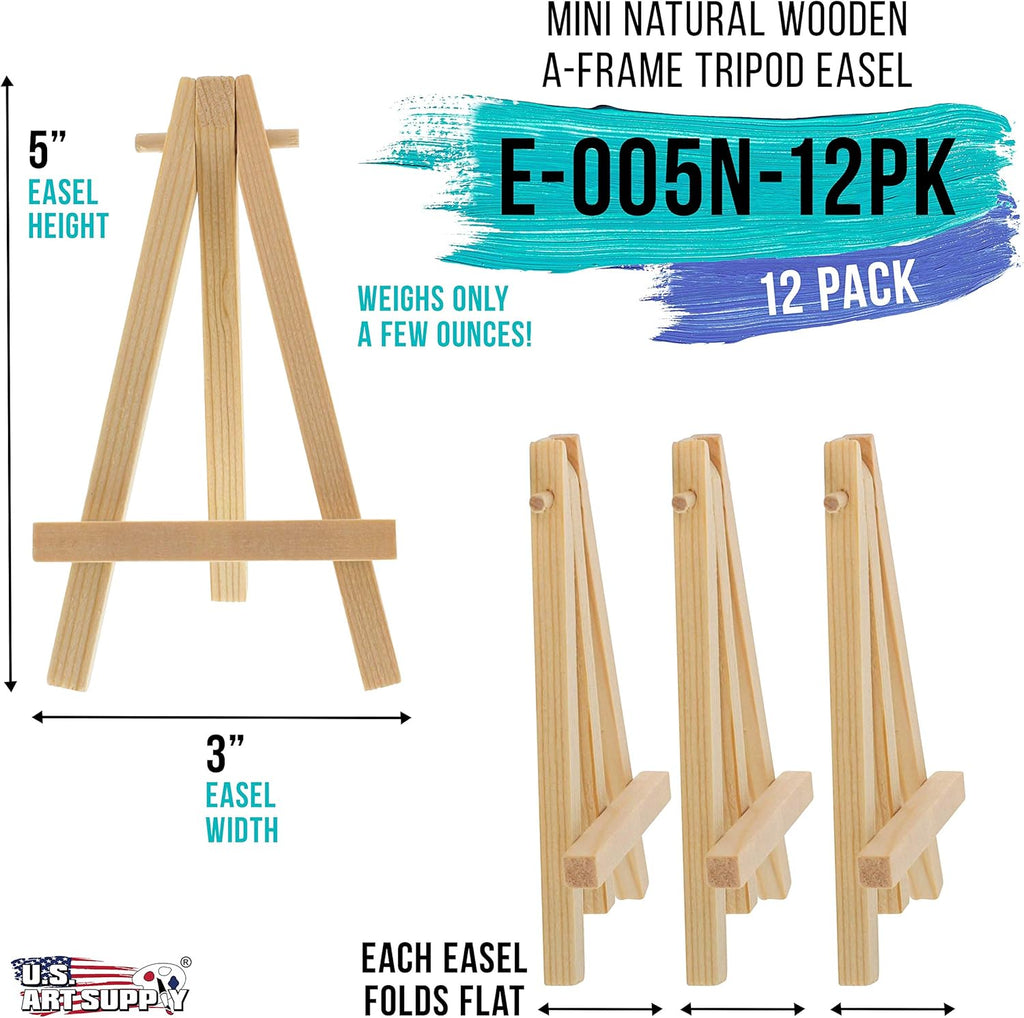 U.S Ar Suppl 5inc Min Ease (1 Pack Natura Woode A-Fram Tableto Displa Stand Min Ease Stan Smal Easel fo Display Smal Canvases Crafts Busines Cards Signs Photos Gifts