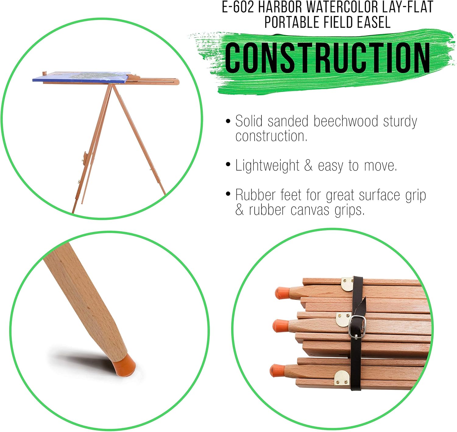 U.S Ar Suppl Harbo 72inc Hig Adjustabl Woo Artis Ease Stand Versatil fo Watercolor Fiel Displa Portabl Tripo fo Floo Tabletop Hold Canva U t 42inc Vertical 28inc Horizontal