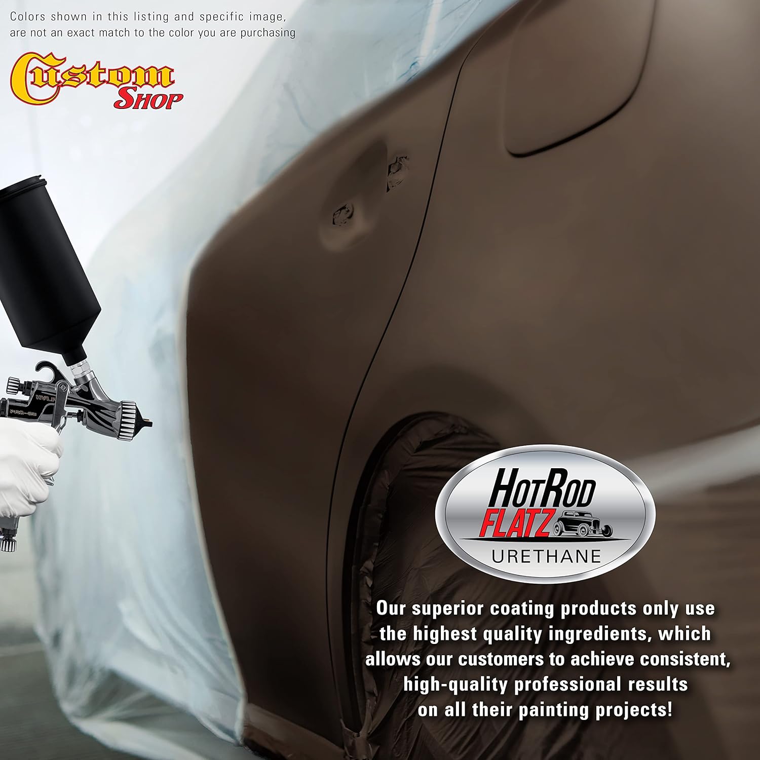 Custo Sho Mahogan Brow Metalli Ho Ro Flat Fla Matt Sati Urethan Aut Pain Complet Gallo Pain Ki Professiona Lo Shee Automotive Ca Truc Coating 4: Mi Ratio