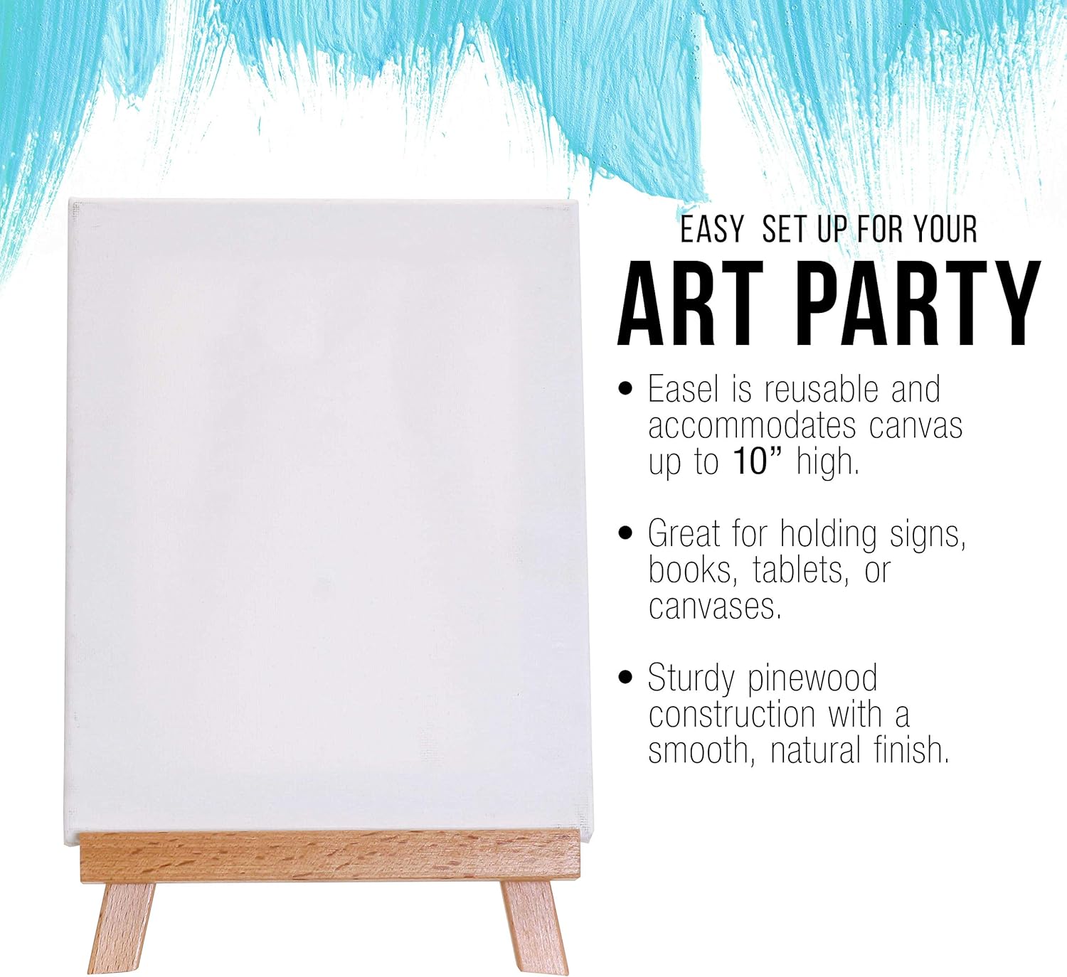 U Ar Suppl 8inc 8inc Stretche Canva wit 10.5inc Smal Woode Tableto Ease Ki ( Pack fo Paintin an Displa Stan A-Fram Tabl To Easel Canva Holder