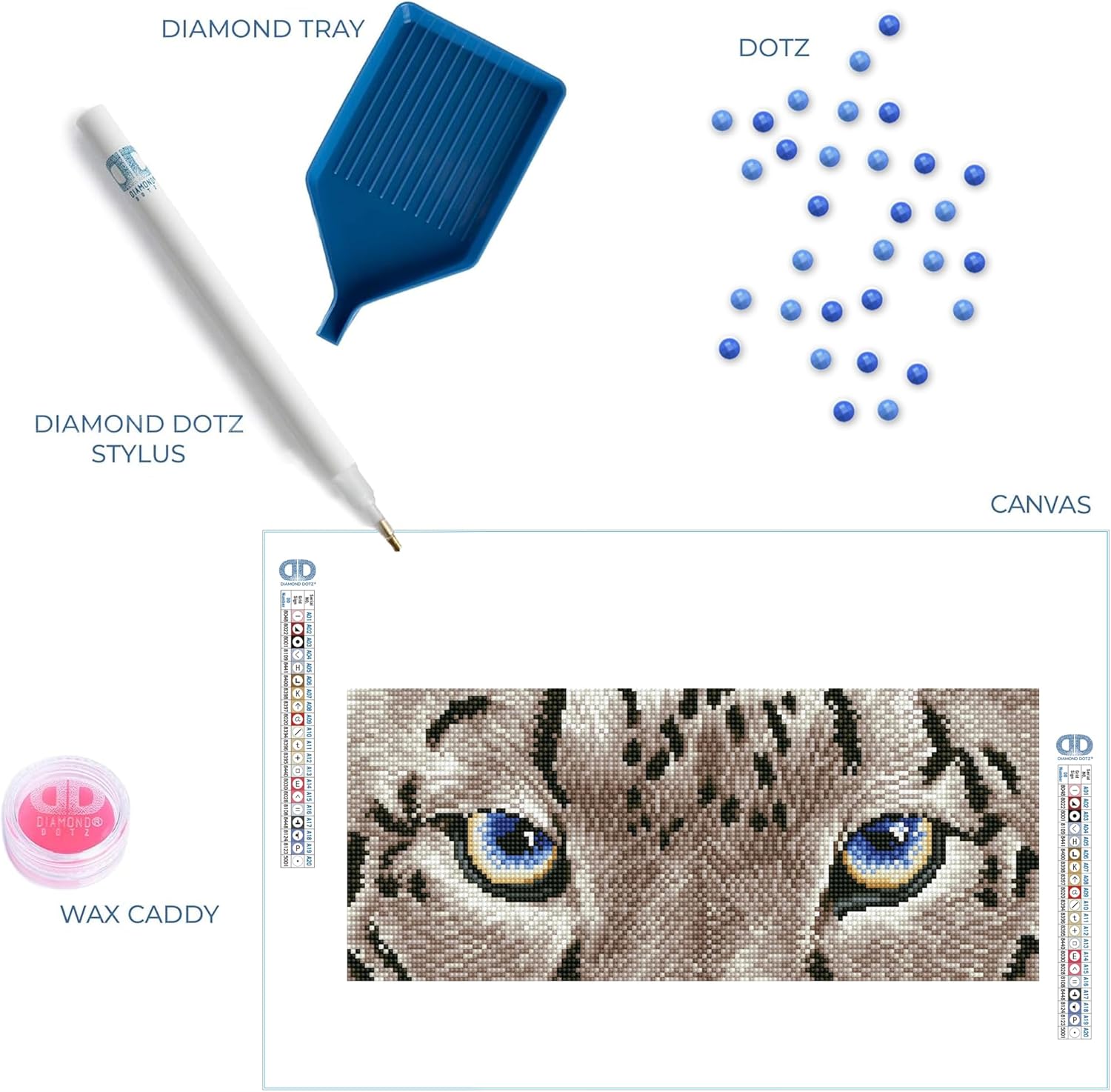 DIAMON DOT Sno Leopar Anima Diamon Paintin Kit fo Adult Diamon Ar Kit Relaxin Creativ Craf Ki wit Dot Gem 16inchx7inch