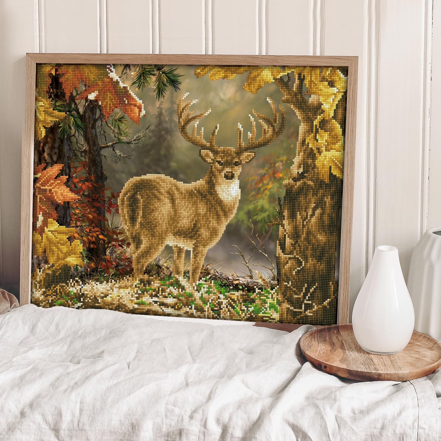 DIAMON DOT Princ o Th Fores Diamon Paintin Kit fo Adult Diamon Ar Kit Relaxin Creativ Craf Ki wit Dot Gem 16x20