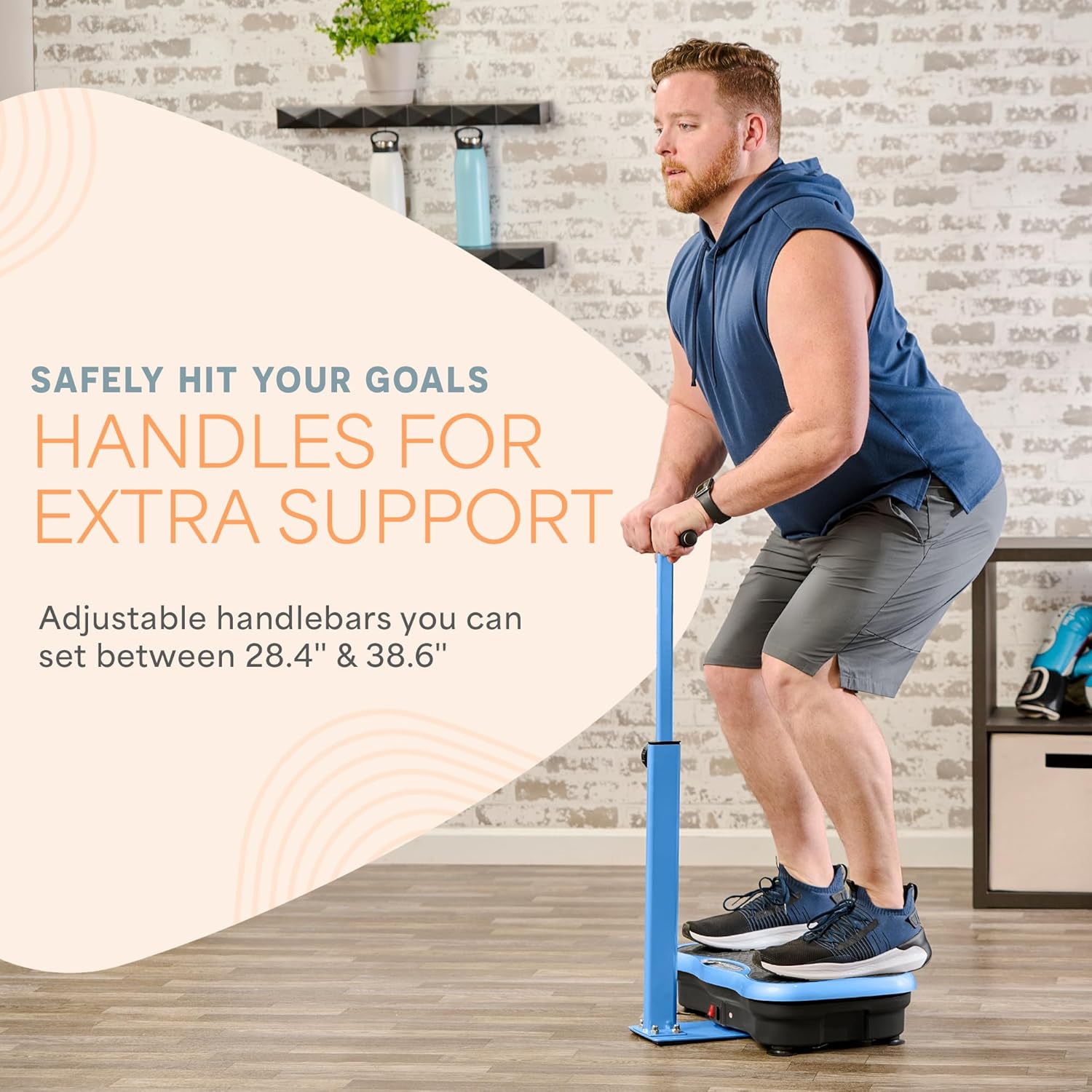 Lifepro TrimLite Vibration Plate Exercise Machine with Handlebars ¨C Whole Body Vibration Platform for Lymphatic Drainage & Weight Loss ¨C 99 Speed Levels, Bluetooth Speaker, Resistance Bands & Remote