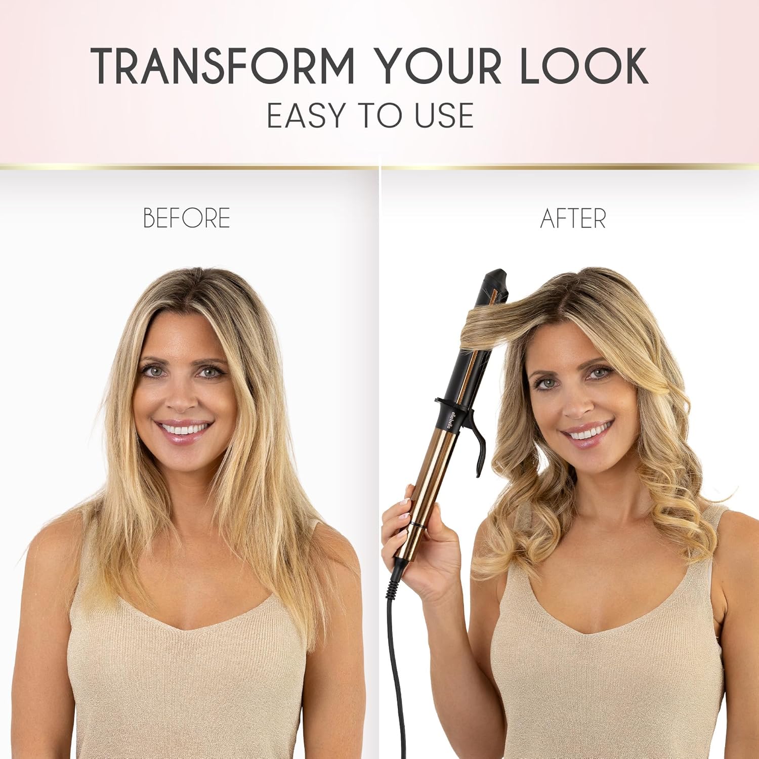 ELLA BELLA Curling Iron 1.5" • Professional Hair Curler • 1.5 inch Curling Iron • Ceramic Curling Irons • Transform Your Look in Seconds • Suitable for All Hair Types • Say Goodbye to Heat Damage
