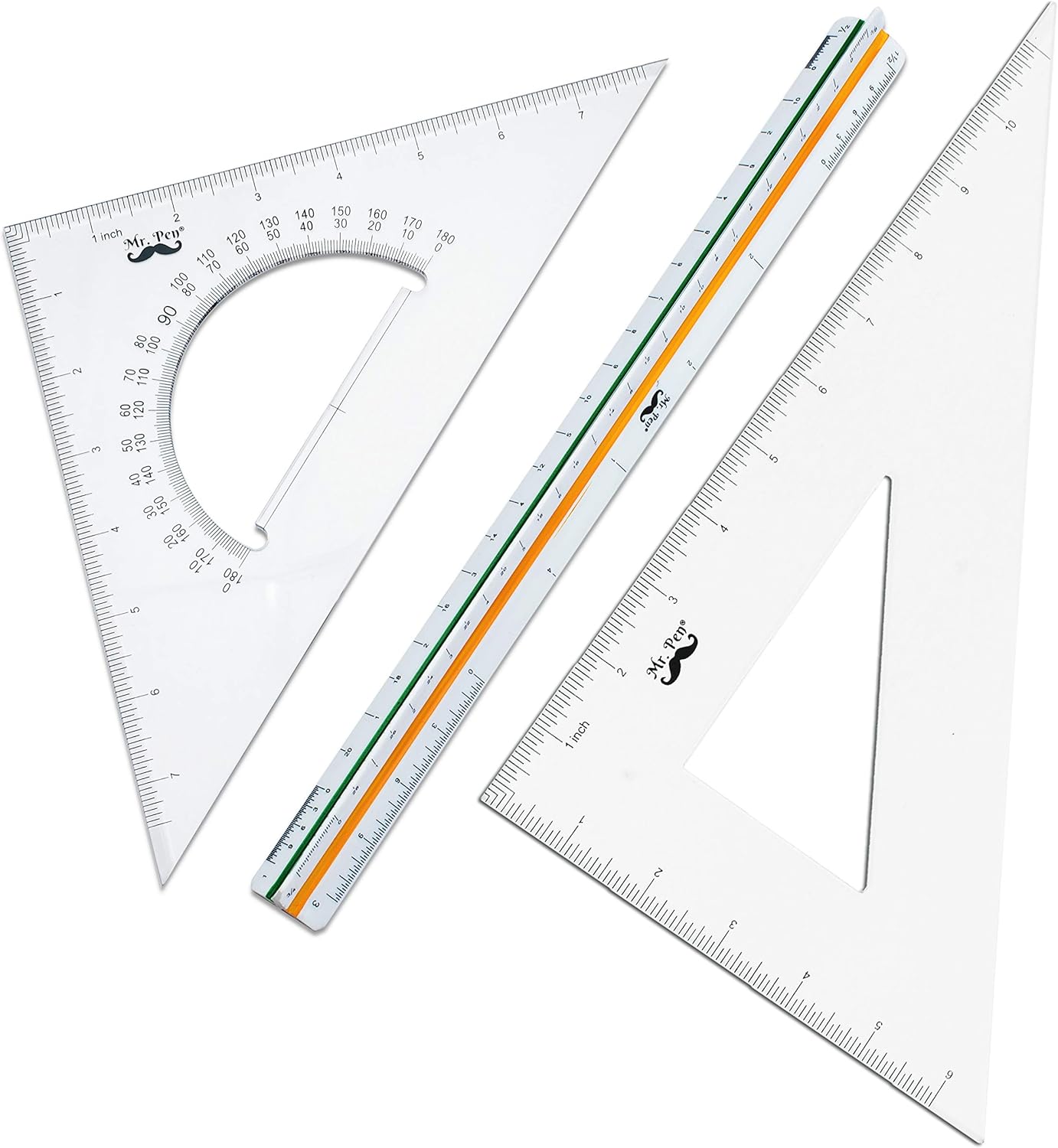Mr Pe Architectura Triangula Rule Se wit 1 Inc Triangula Scale 1 Inc 30/6 an Inc 45/9 Triangles