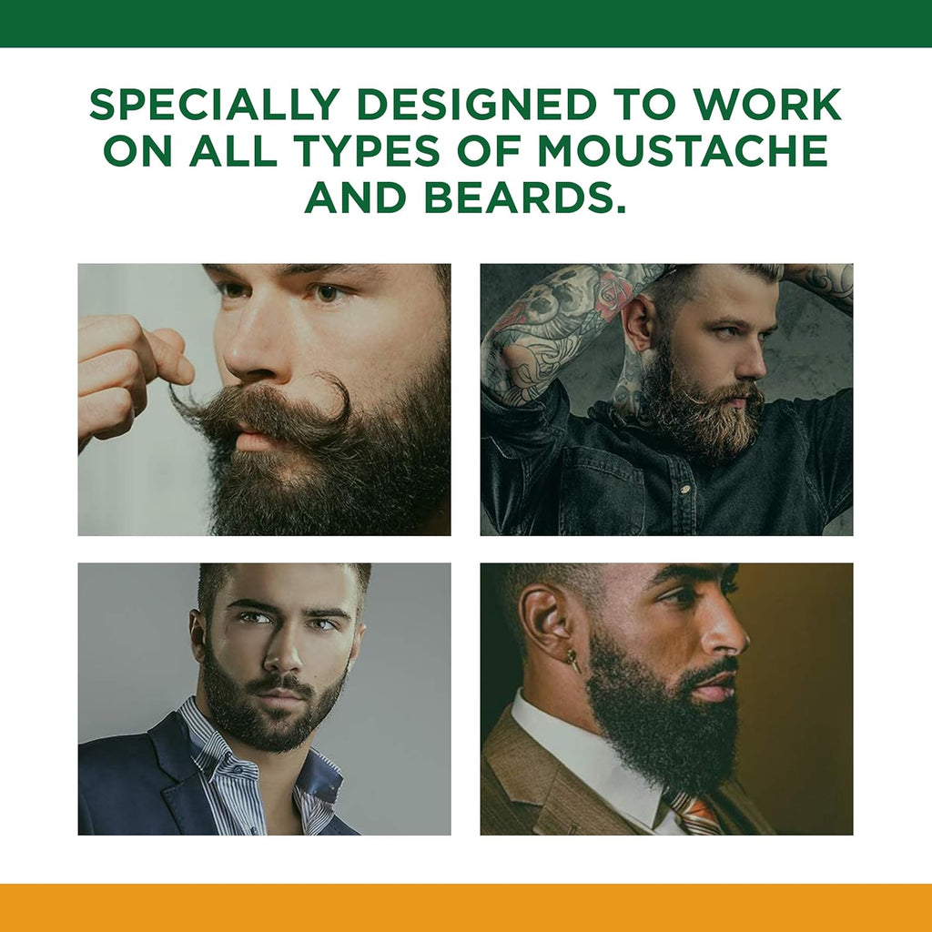 Clubman Moustache Wax ¨C Mustache Wax for Men Strong Hold, Neutral Color, Includes Styling Brush, Hang Pack, 0.5 oz