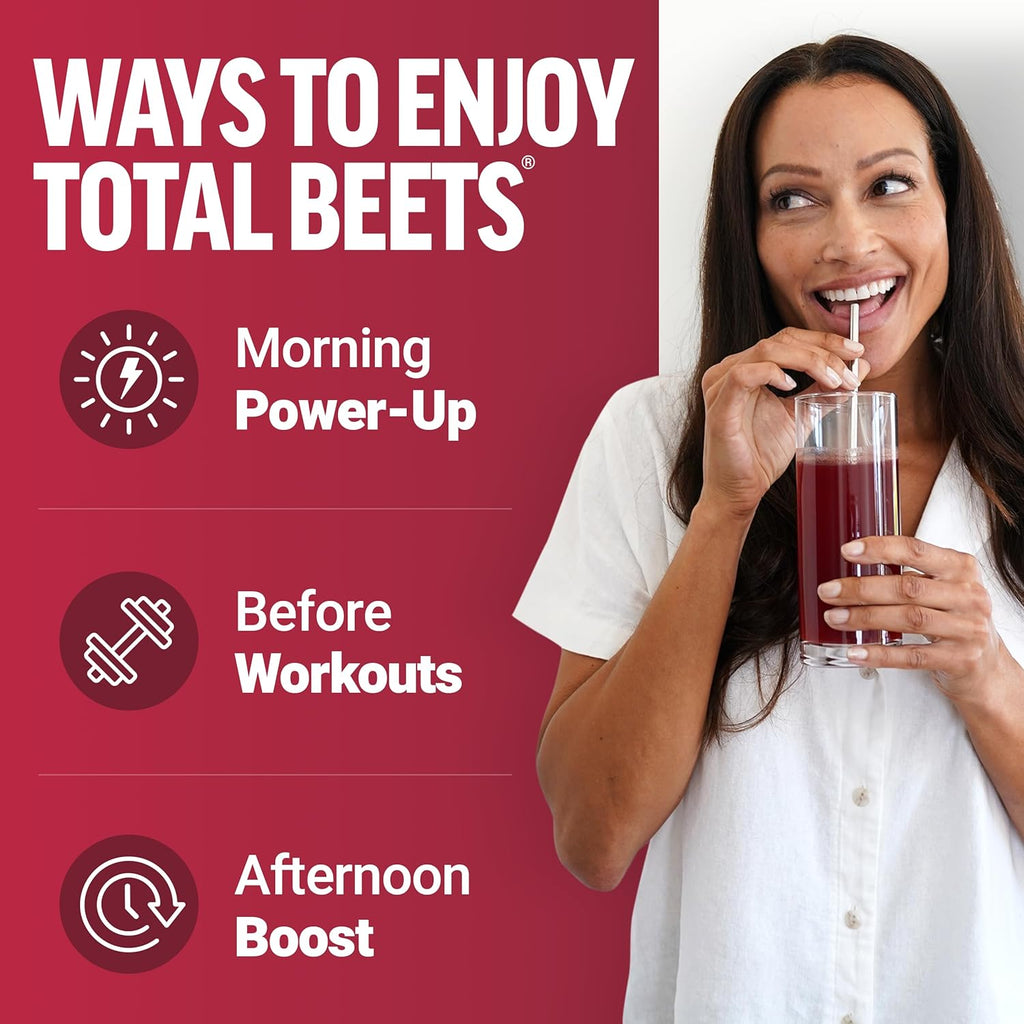 Force Factor Total Beets Delicious Superfood Powder with Nitrates to Support a Healthy Heart, Circulation, Blood Flow, Nitric Oxide, Energy, Stamina, Cardiovascular Heart Health, 30 Servings
