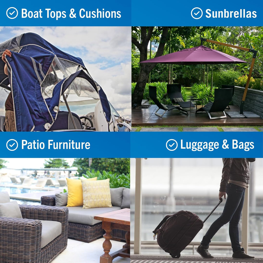 Fabric Waterproof Spray, 1 Gallon Heavy Duty Waterproofing Protector and Water Proof Repellent for Outdoor Marine Canvas, Boat Tops, Vinyl Seats, Tents, Clothing, Boots, Jackets, and Clothes