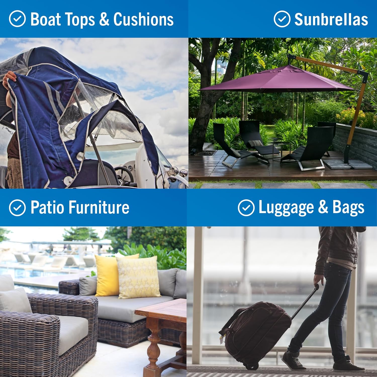 Fabric Waterproof Spray, 1 Gallon Heavy Duty Waterproofing Protector and Water Proof Repellent for Outdoor Marine Canvas, Boat Tops, Vinyl Seats, Tents, Clothing, Boots, Jackets, and Clothes