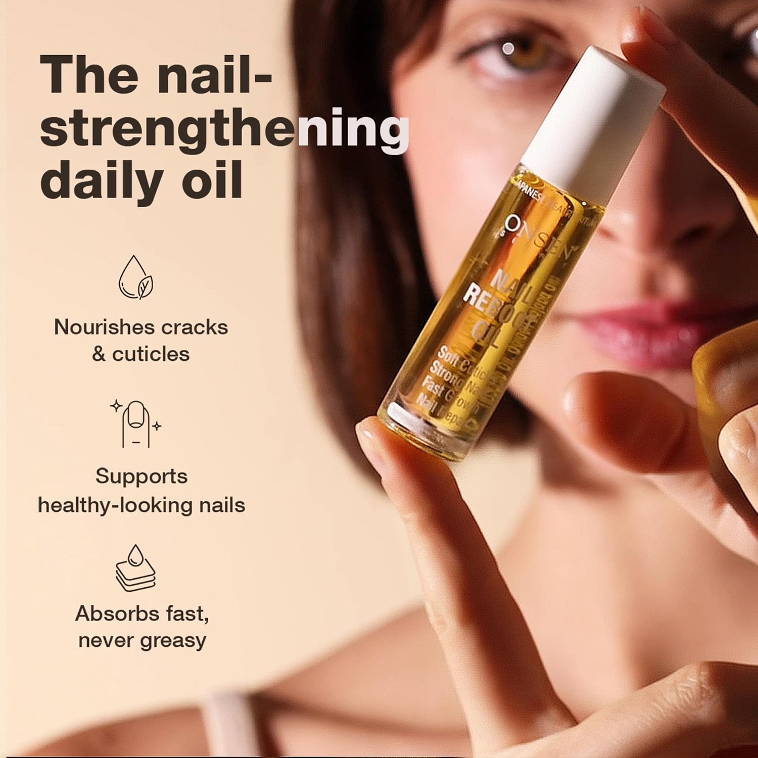 Onse Secre Nai Cuticl Repai Oi (10ml Dr Oi Formul Japanes Tsubaki Te Tre Jojob Strengthen Nails Repair Cuticles Hydrate Ski Hai Natura Vegan