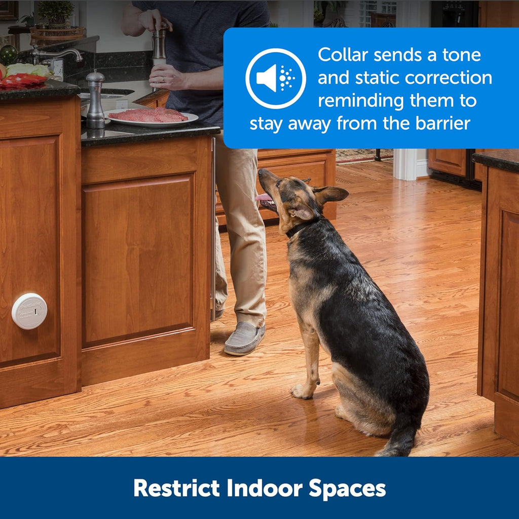 PetSaf Paw Awa Indoo Pe Barrie Battery-Operate Indoo Invisibl Containmen Are wit Adjustabl Compatibl Colla Eas Setu fo Furnitur Protection