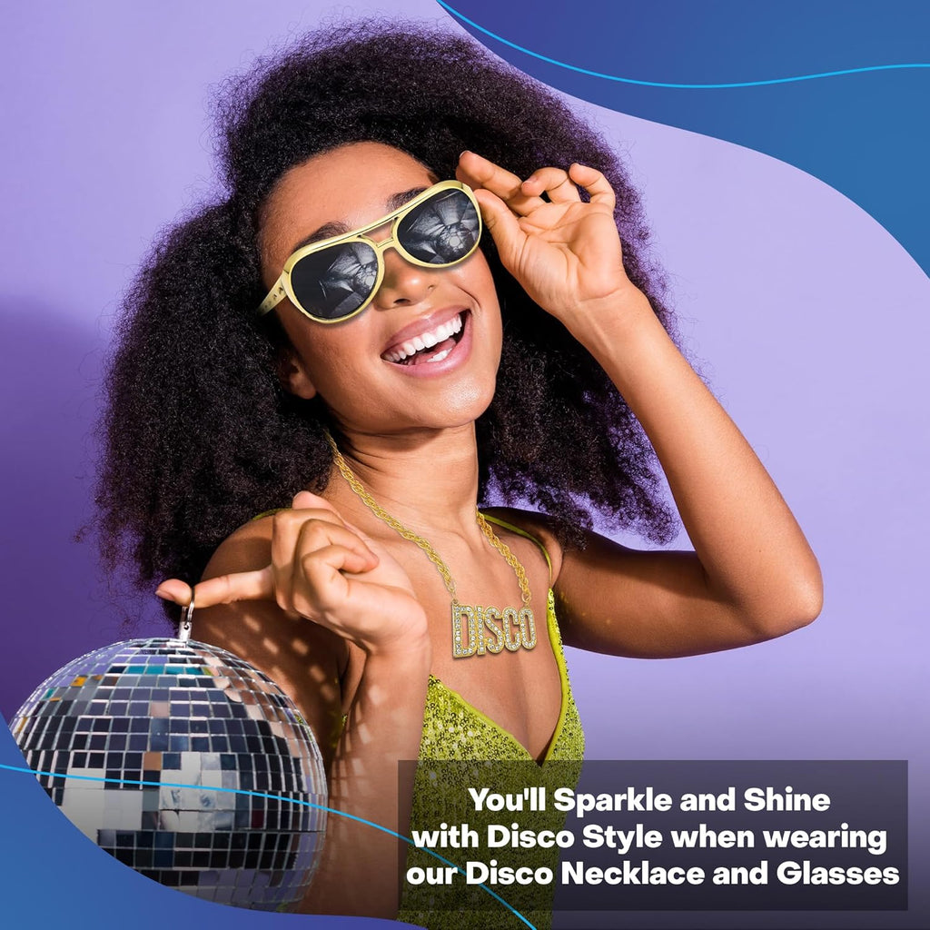 Rave Envy Disco Ball Earrings for Women - 70's Halloween Disco Outfits Costume Accessories For Men - Choice of Color