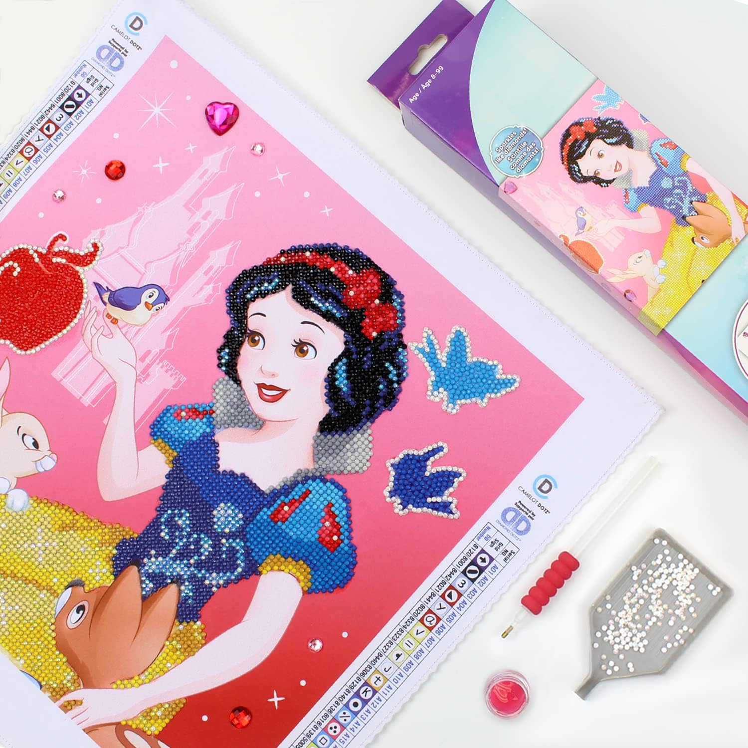 Camelo Dot Diamon Ar Ki 12.6inchX12.6inch-Disney Sno Whit Faires Multi