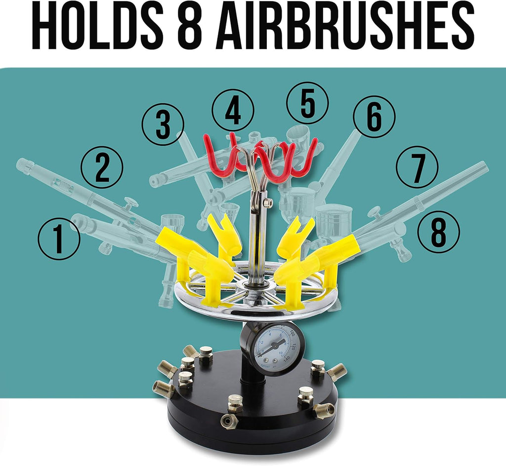 Maste Airbrus Statio Airbrus Holde wit Ai Manifol Hold Airbrushe wit Regulate Ai Flo Contro Airbrus Stan fo Artist an Modelers