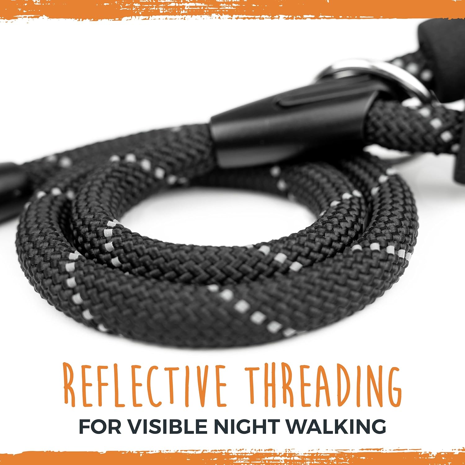 Mighty Paw Double Dog Leash with Rope Handle - Double Leash for Two Dogs No Tangle Design. Split Lead for 2 Pets. Adjustable to Fit All Sized Breeds. Reflective Dual Pet Lead for People with 2 Pups