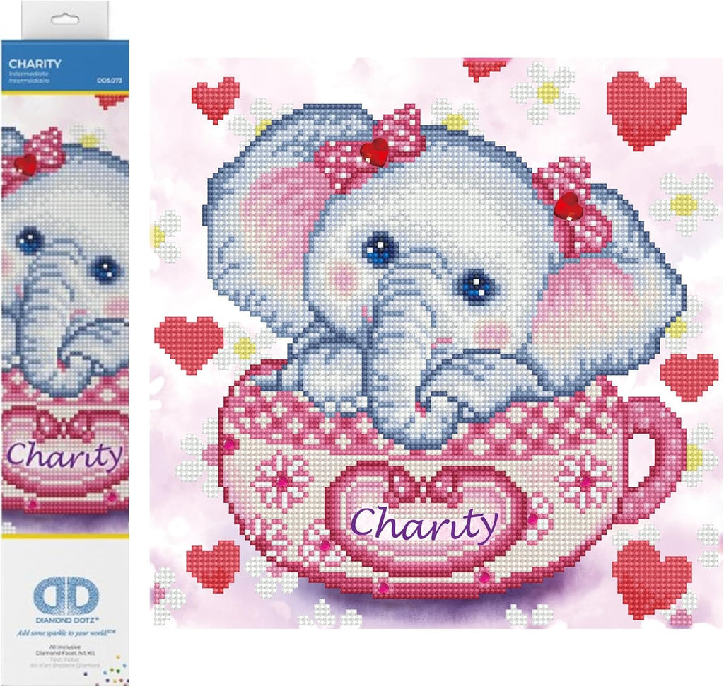DIAMON DOT Charit Elephan Diamon Paintin Kit fo Adult Diamon Ar Kit Relaxin Creativ Craf Ki wit Dot Gem 12inchx12inch