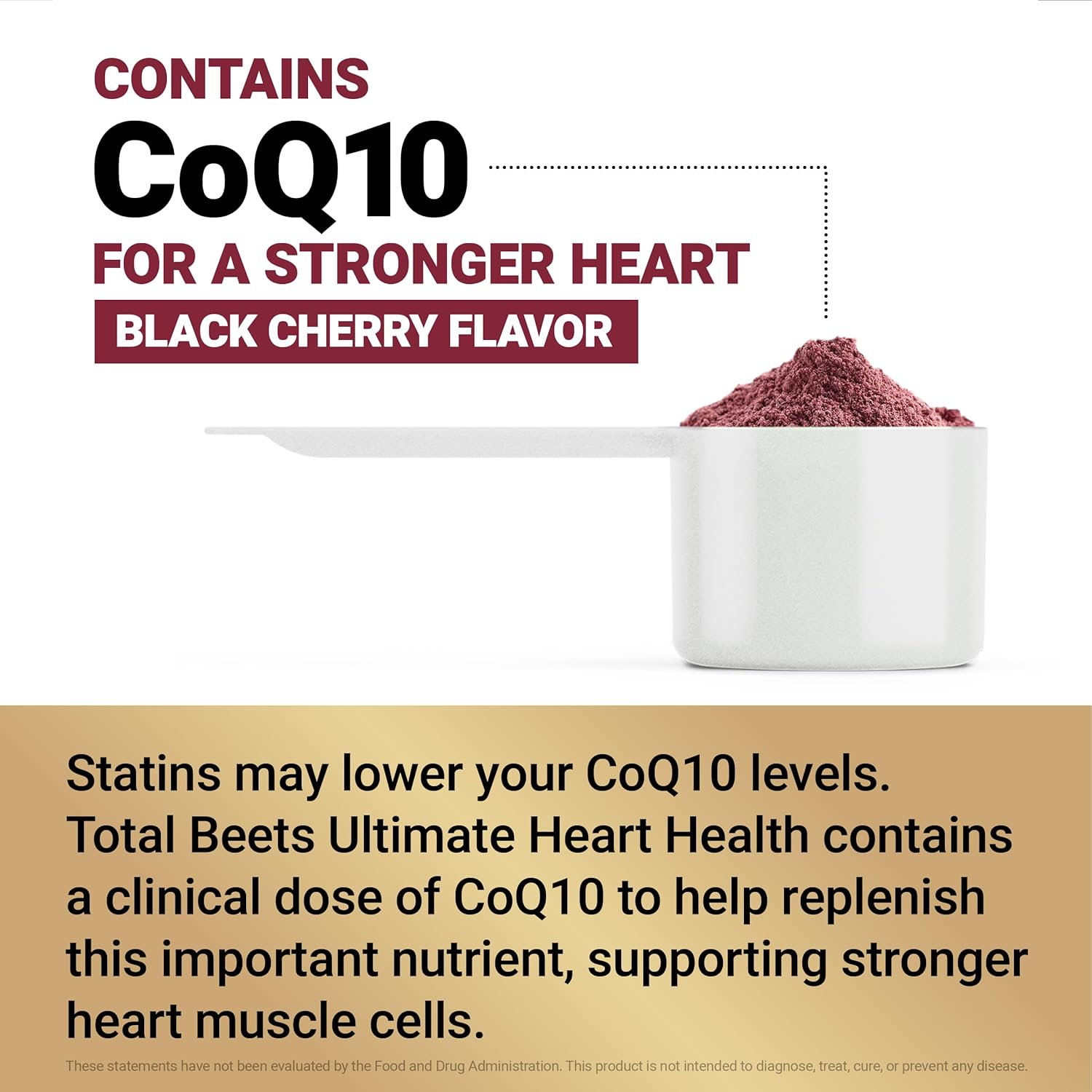 Force Factor Total Beets Ultimate Heart Health Blood Pressure Support with CoQ10, Beet Root Powder, Grape Seed Extract, Blood Pressure Supplement for Circulation, Black Cherry, 30 Servings
