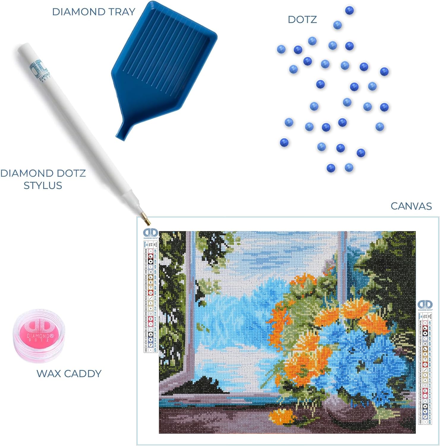 DIAMON DOT a Hom Flora Serenity Ful Drill Roun Dotz Diamon Paintin Kit Flowers Diamon Ar Ki fo Adults Diamon Ar Kit fo Adults Diamon Ar Flowers 18inchx14inch