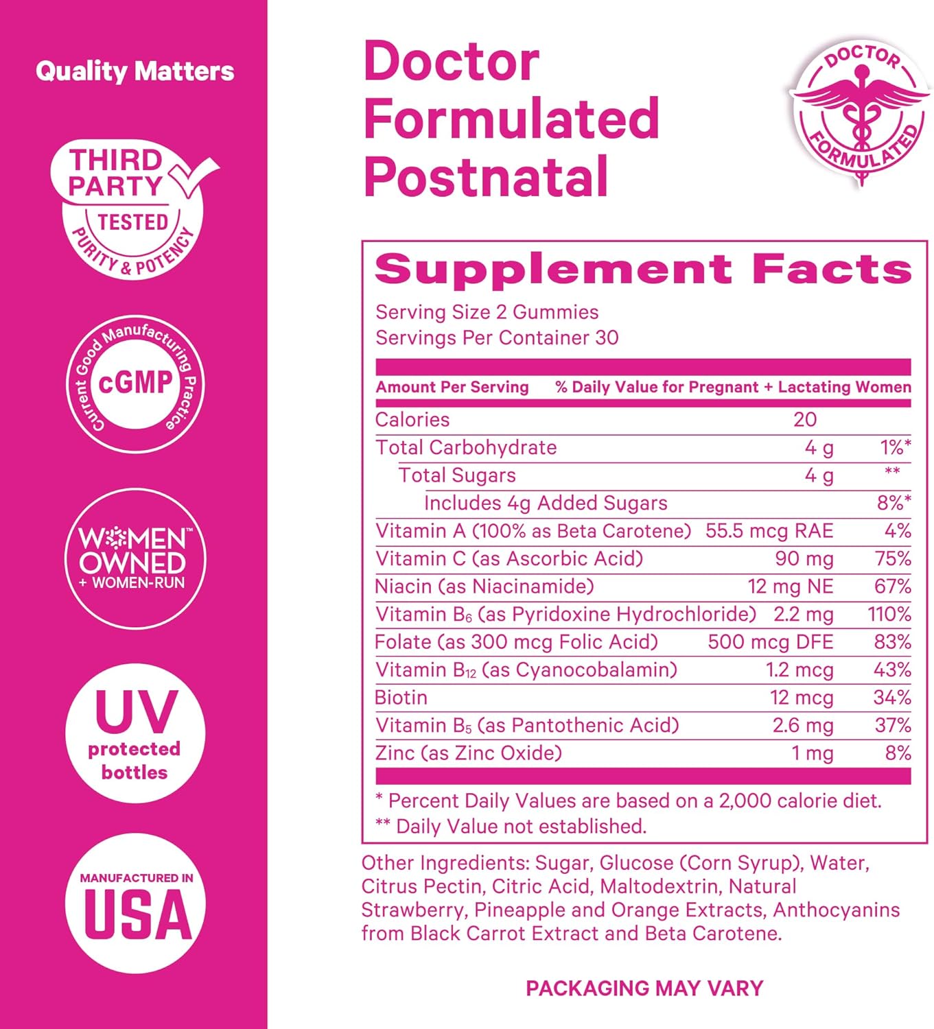 Pin Stor Tota Postnata Vitami Gummie Multivitami fo Postpartu Recover an Lactatio Suppor Foli Acid B6 Vitami  Postpartu Essential 6 Gumm Vitamins