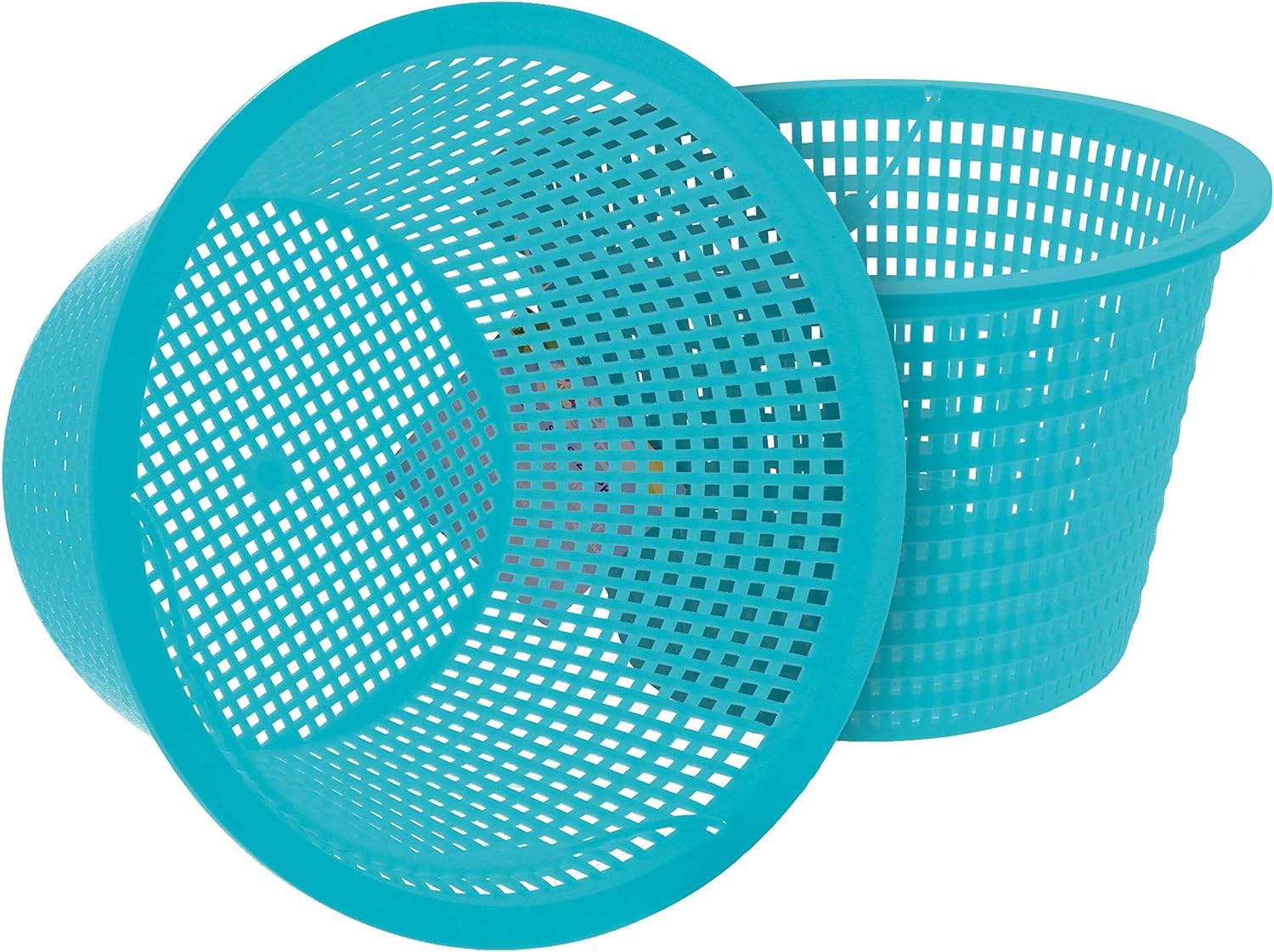 U.S. Pool Supply Swimming Pool Plastic Skimmer Replacement Basket (Set of 2) - Skimmer Basket for Inground Pool, Skim Filter Remove Leaves and Debris - 8inch Top, 5.5inch Bottom, 5inch Deep - Not Weighted