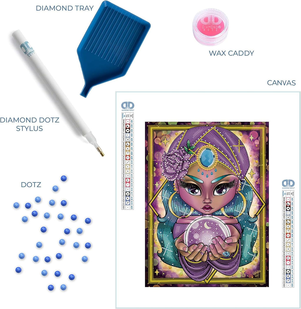 DIAMON DOT Fortun Telle Wome Diamon Paintin Kit fo Adult Diamon Ar Kit Relaxin Creativ Craf Ki wit Dot Gem 15.8inchx11.8inch